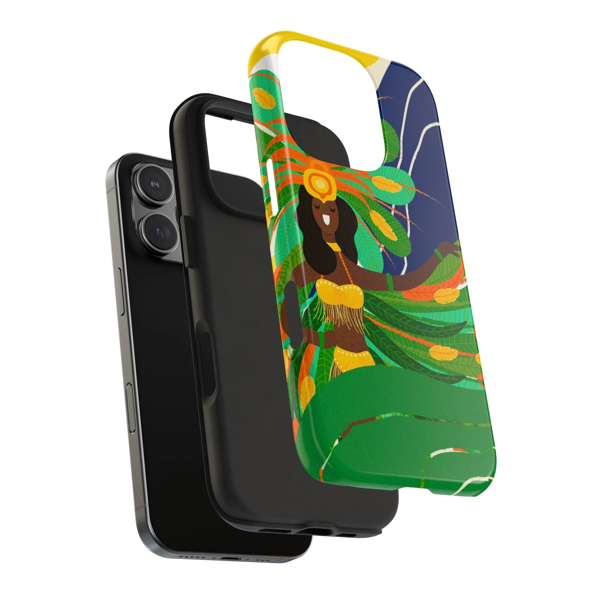 Brazil carnival Tough Phone Case — Statue of Liberty & American Flag Design - DiwaKi