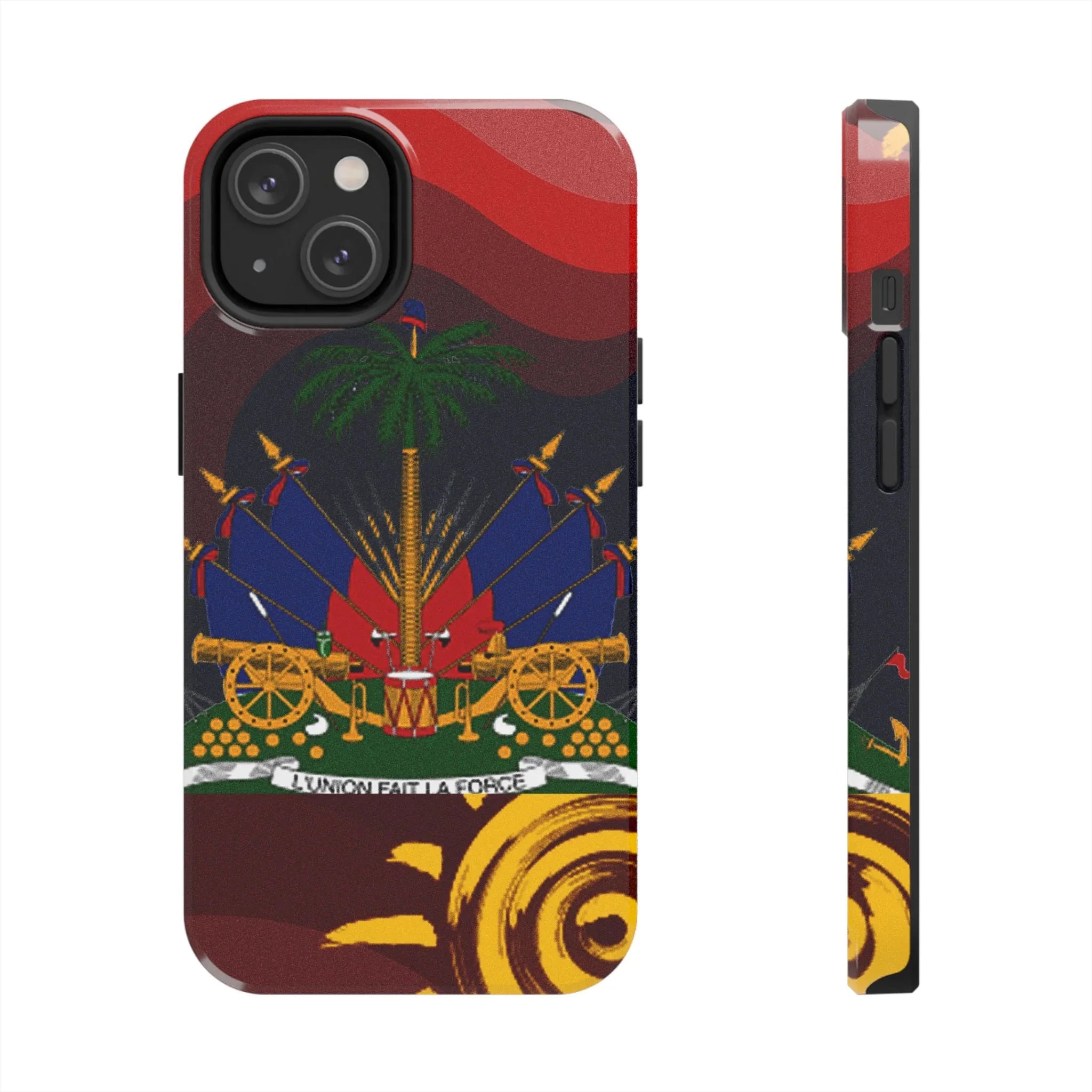 Haiti Coat of Arms Tough Phone Case — Patriotic Haitian Flag Protective Cover - DiwaKi
