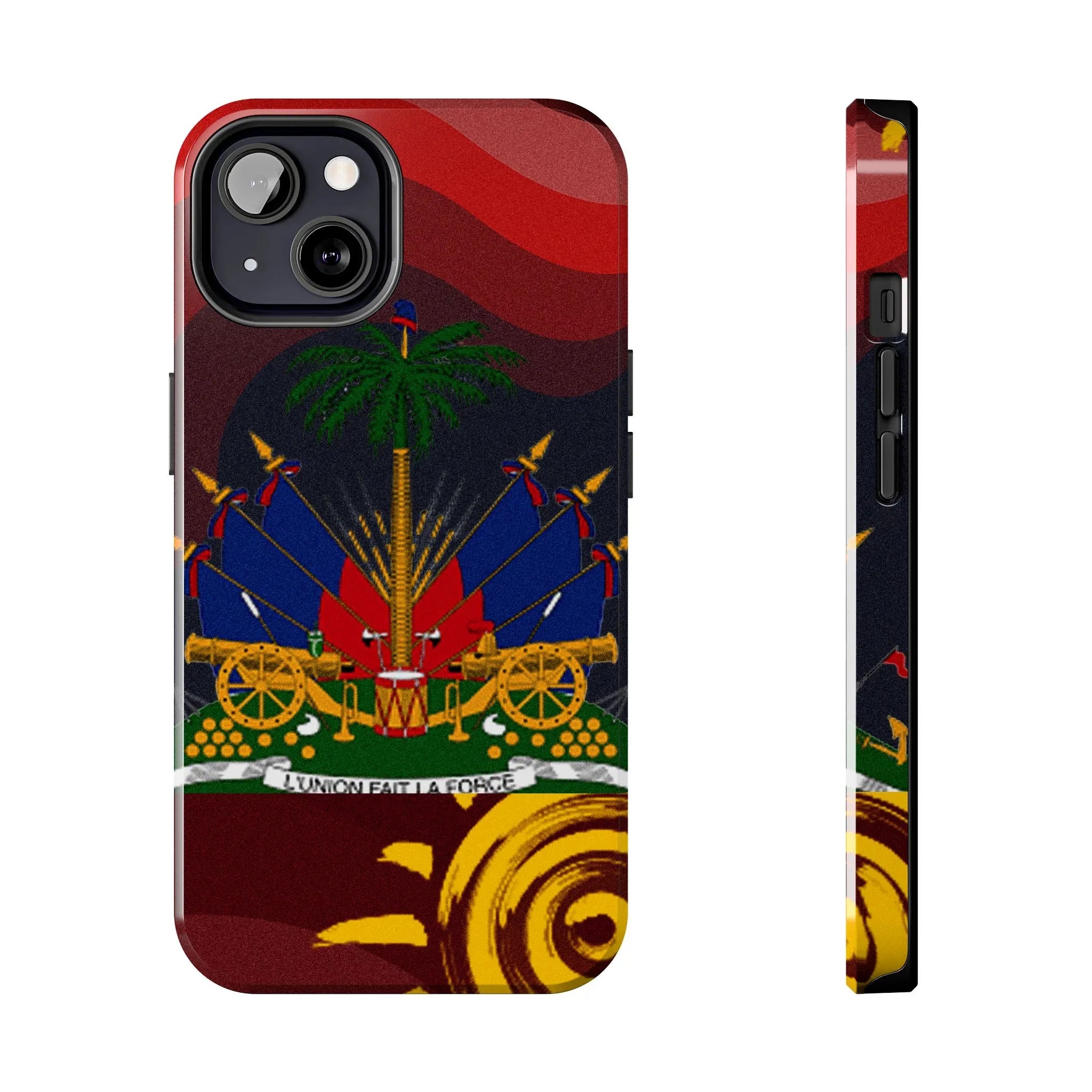 Haiti Coat of Arms Tough Phone Case — Patriotic Haitian Flag Protective Cover - DiwaKi