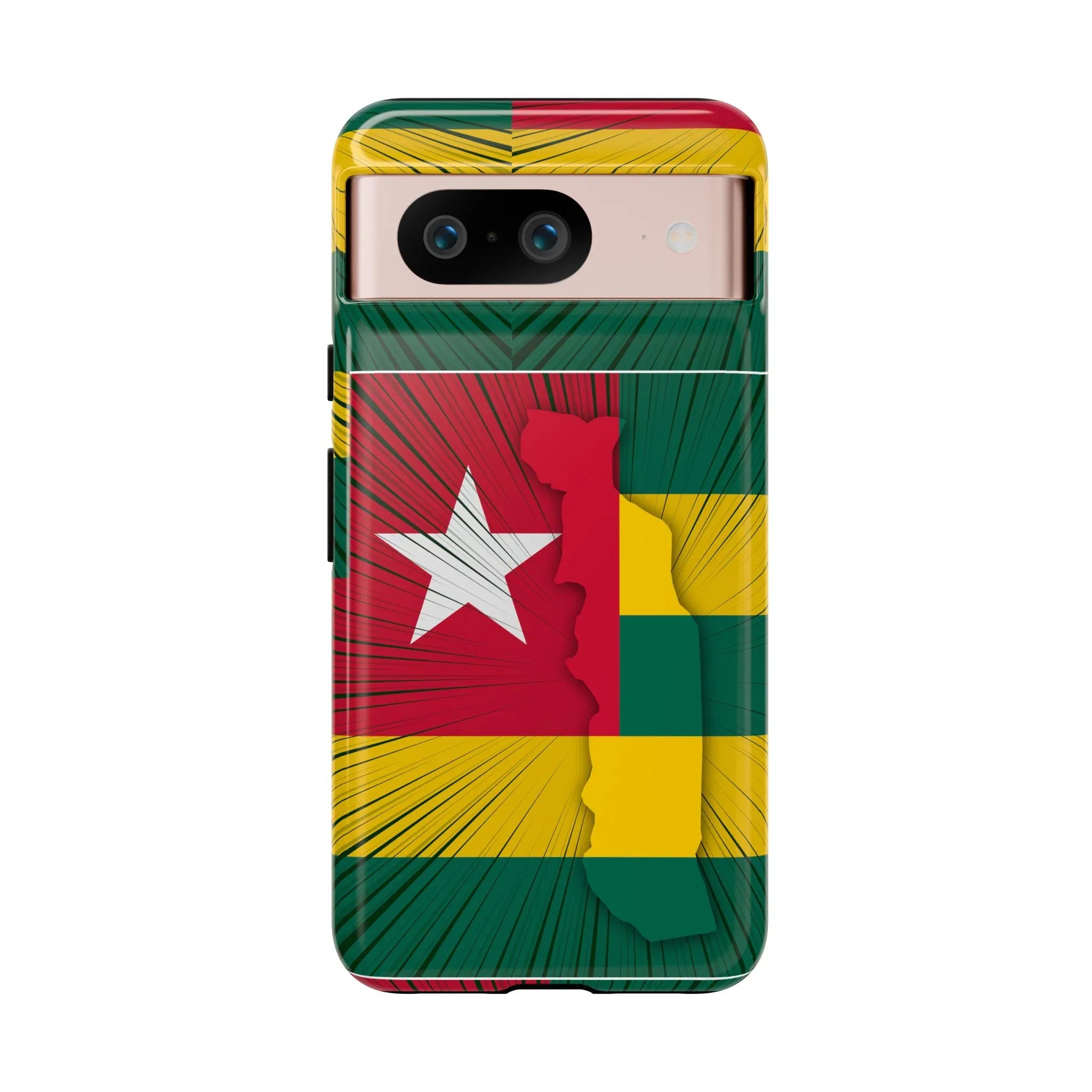 Togo Flag Tough Phone Case – Protective Stripe Design - DiwaKi