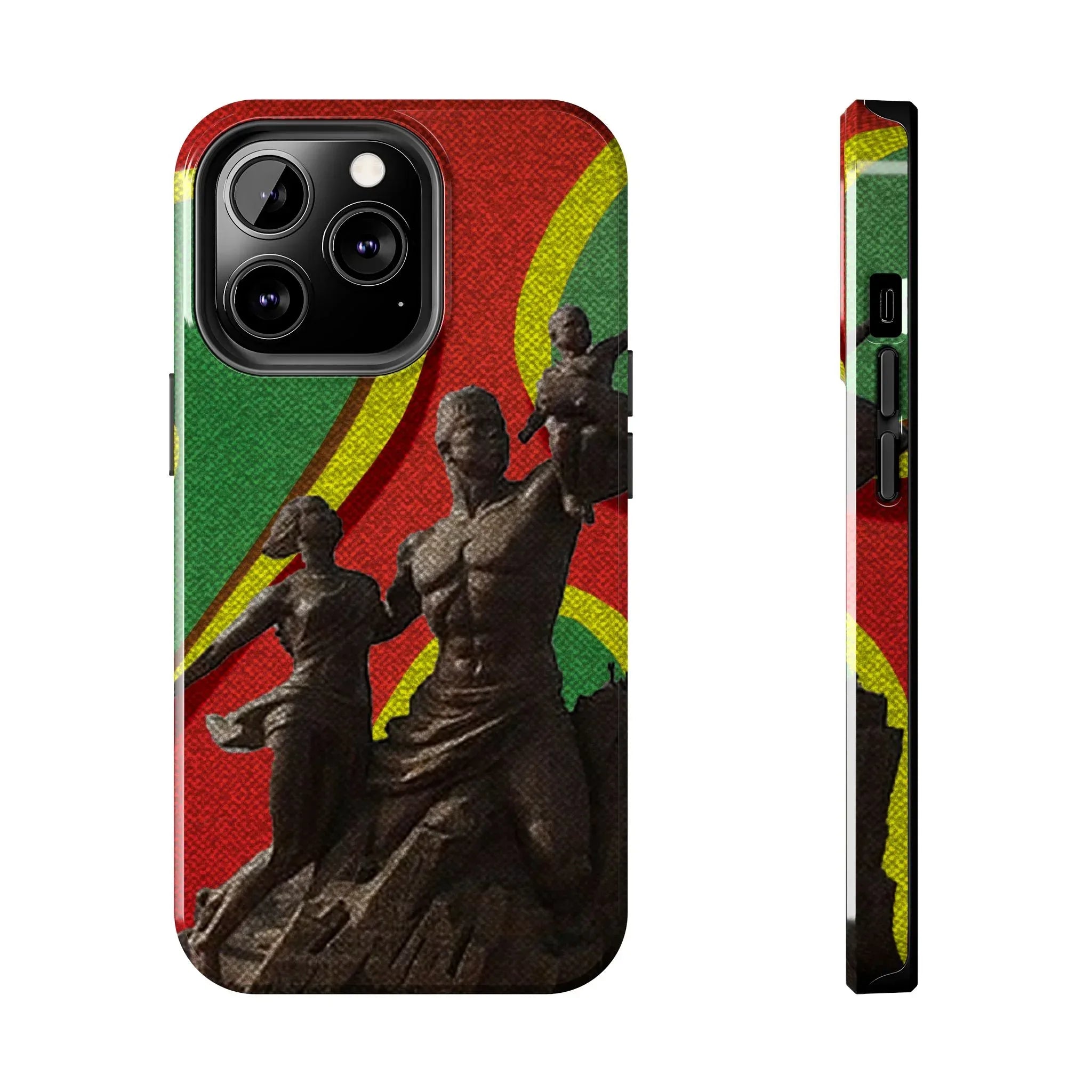 Senegal Tough Phone Case — Liberation Monument Retro Red, Green & Yellow Design - DiwaKi
