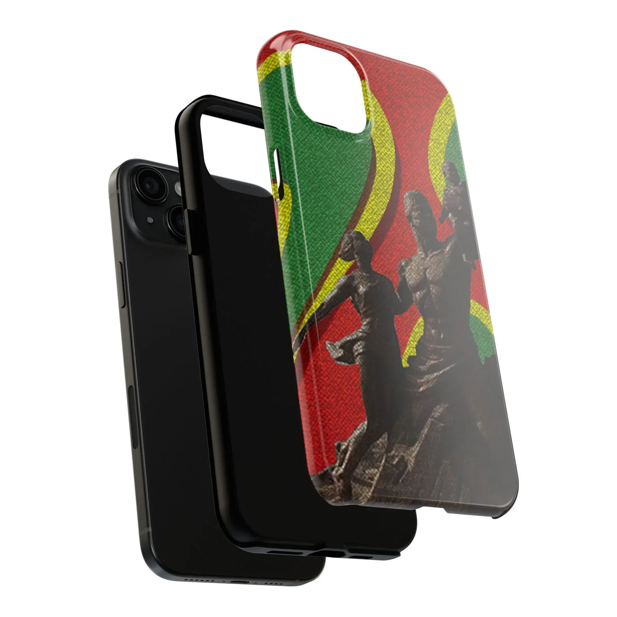 Senegal Tough Phone Case — Liberation Monument Retro Red, Green & Yellow Design - DiwaKi