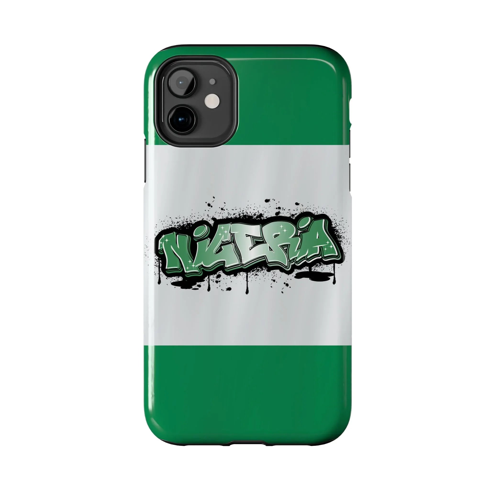 Tough Phone Case — Nigeria Flag Graffiti Design - DiwaKi