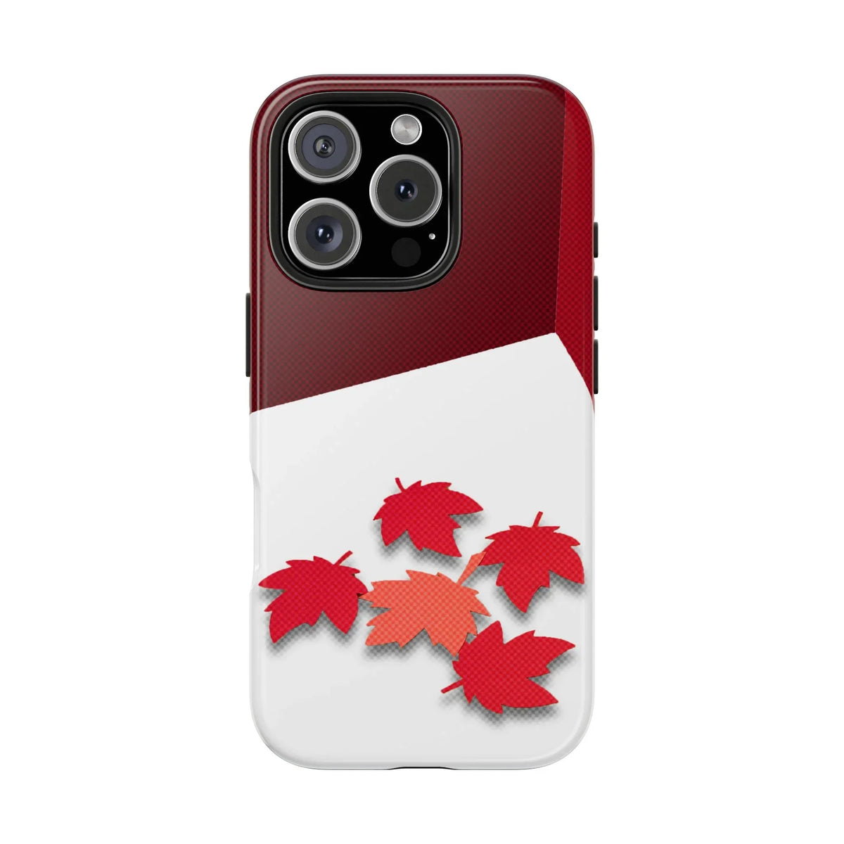 Canada Autumn Maple Tough Phone Case — Red & White Protective Fall Design - DiwaKi