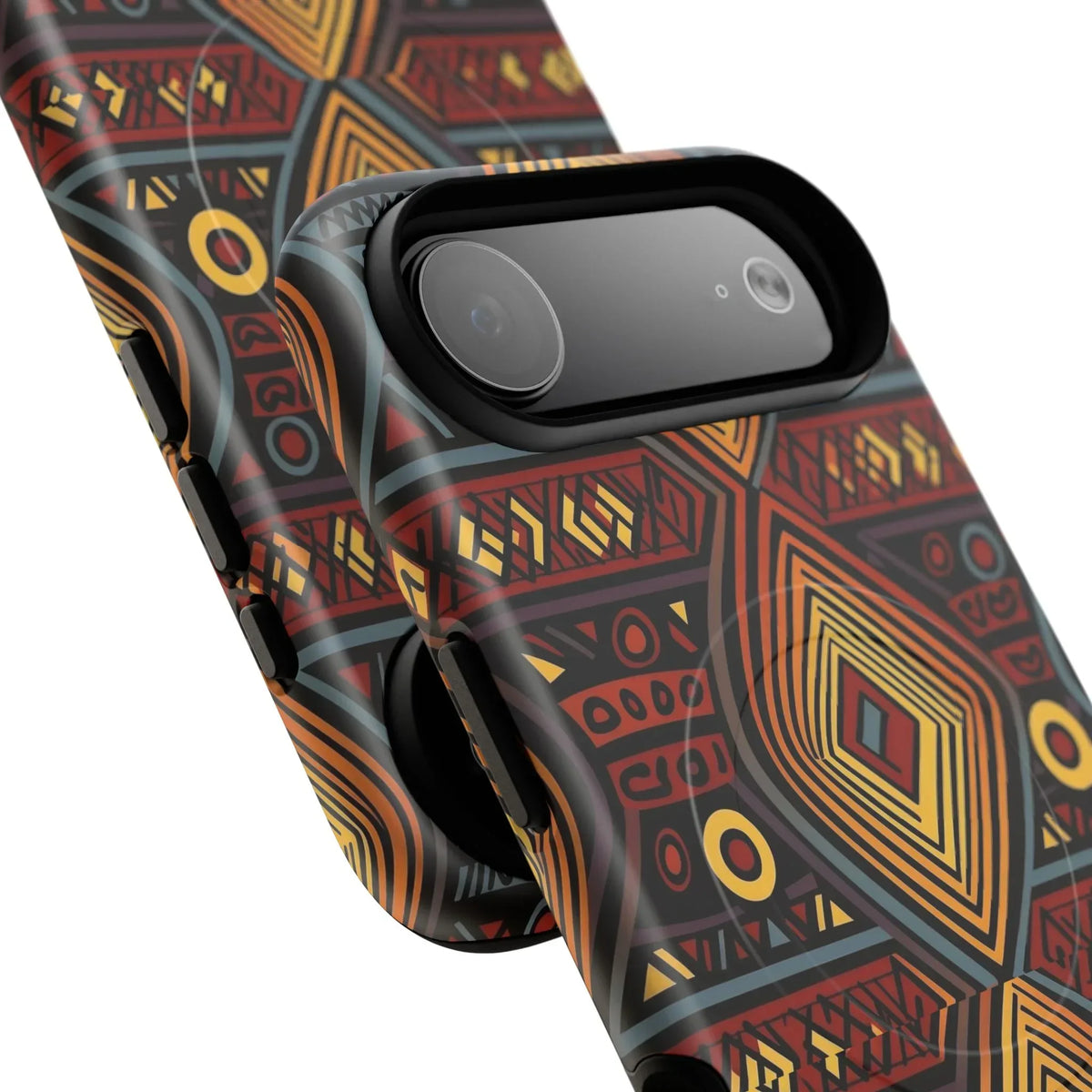 Tribal Geometric Tough Magnetic Phone Case - DiwaKi