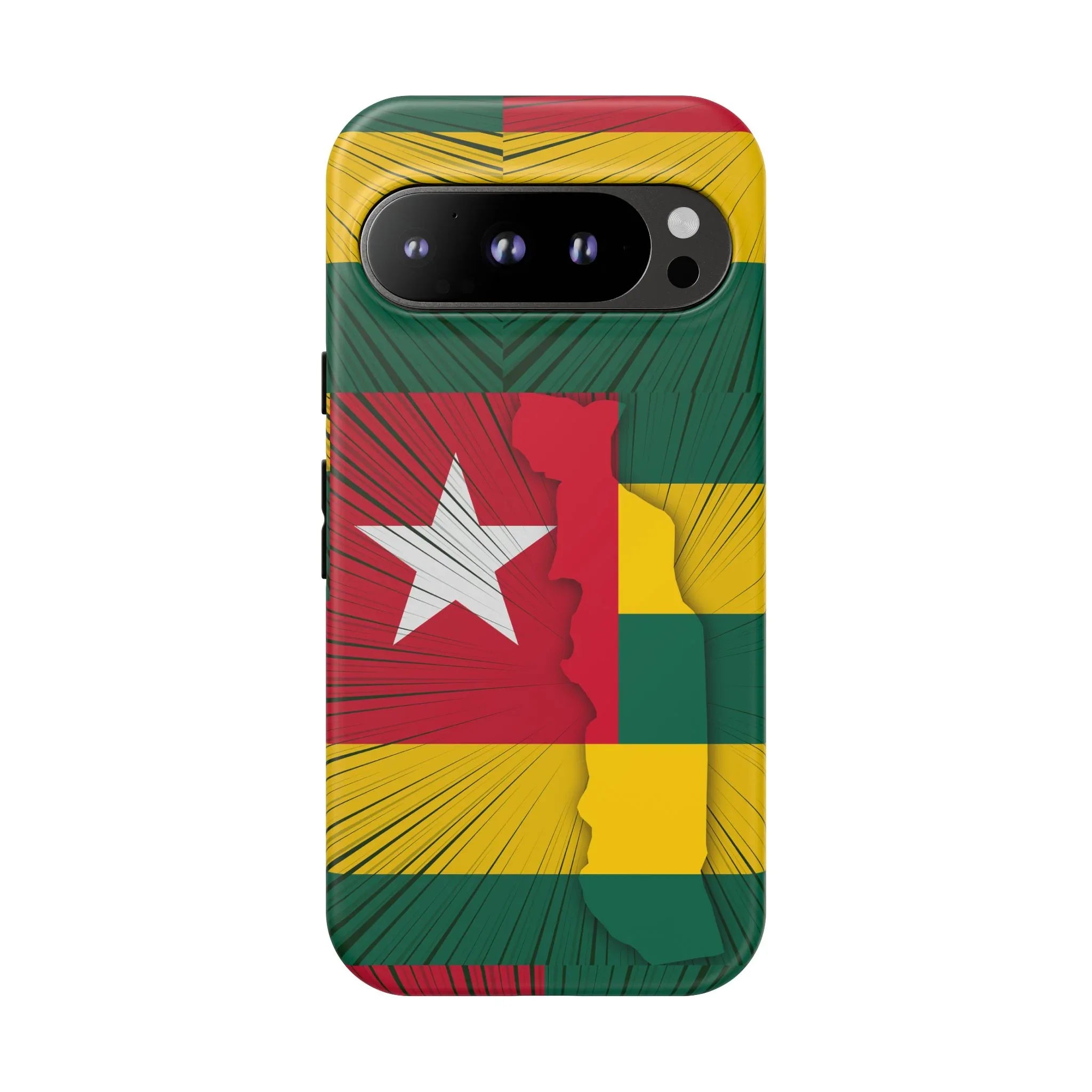 Togo Flag Tough Phone Case – Protective Stripe Design - DiwaKi