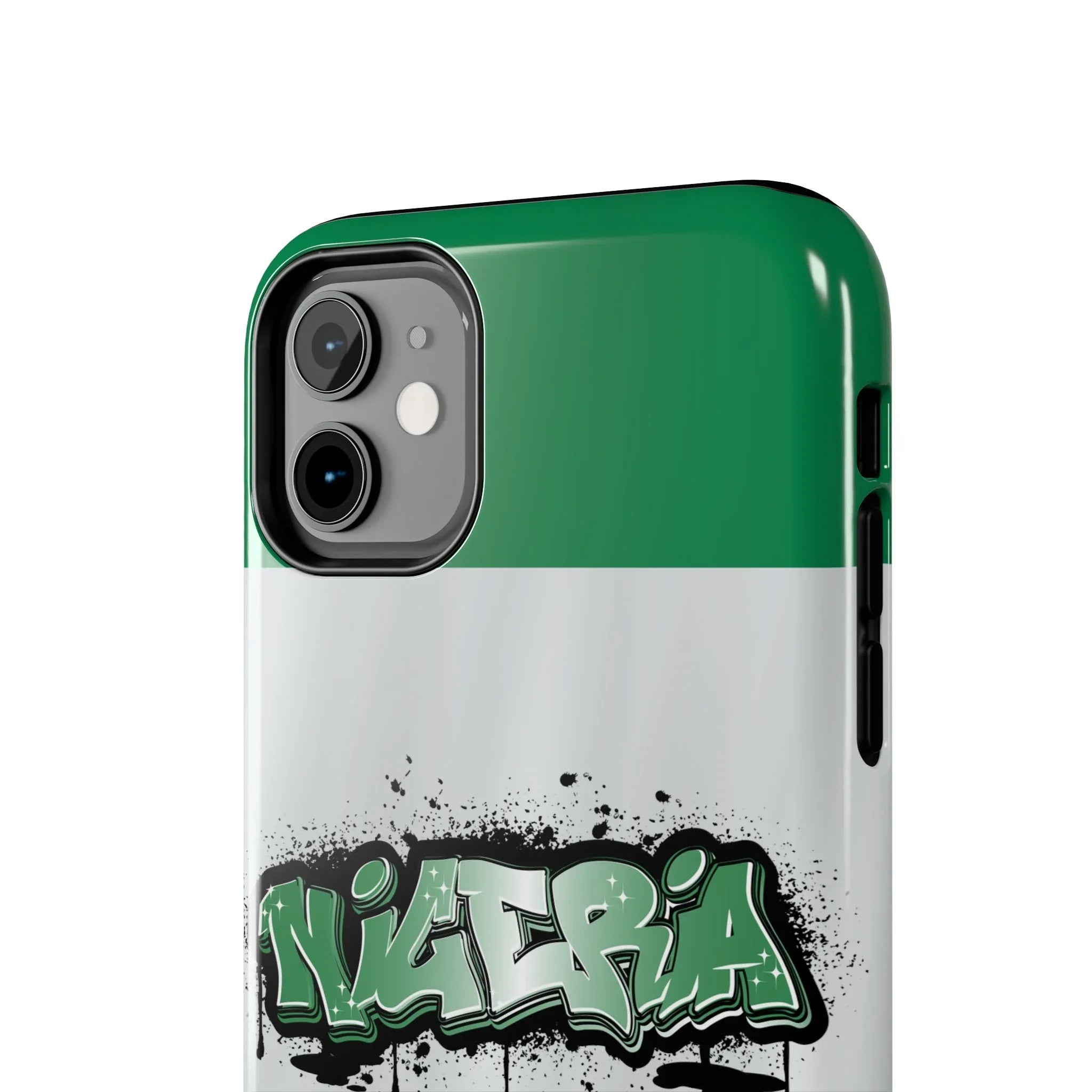 Tough Phone Case — Nigeria Flag Graffiti Design - DiwaKi