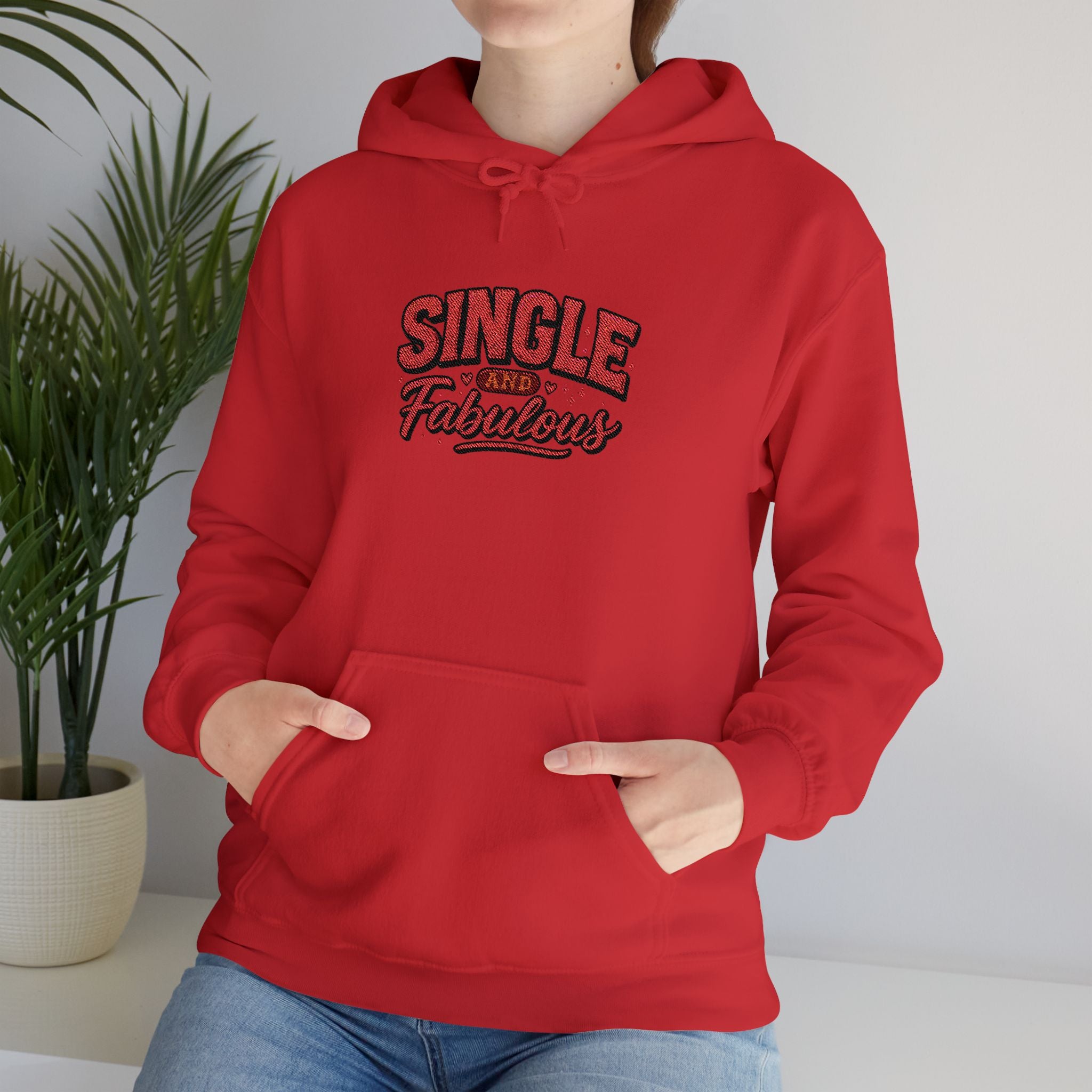 Single & Fabulous Hoodie — Funny Valentine’s Day Graphic Sweatshirt