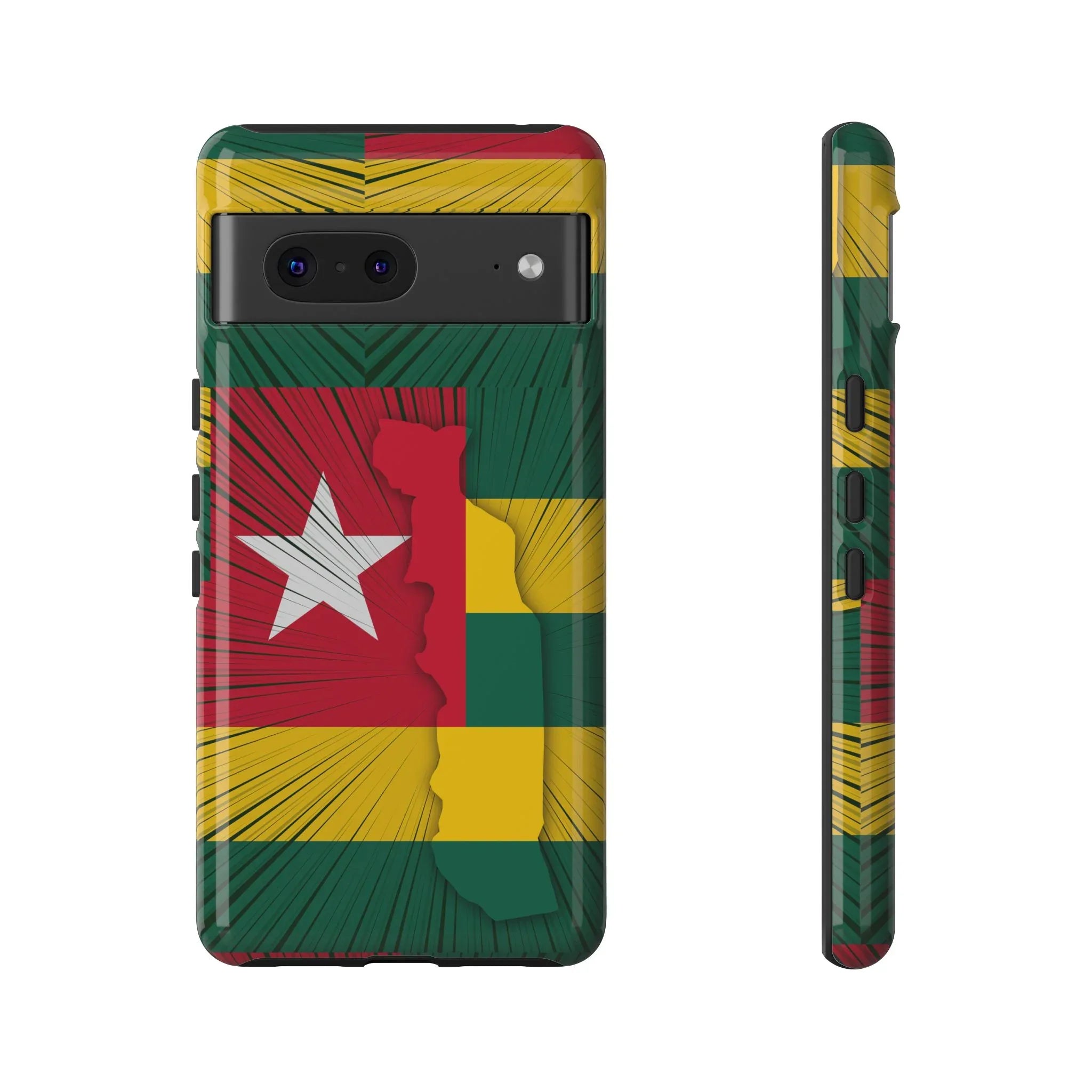 Togo Flag Tough Phone Case – Protective Stripe Design - DiwaKi