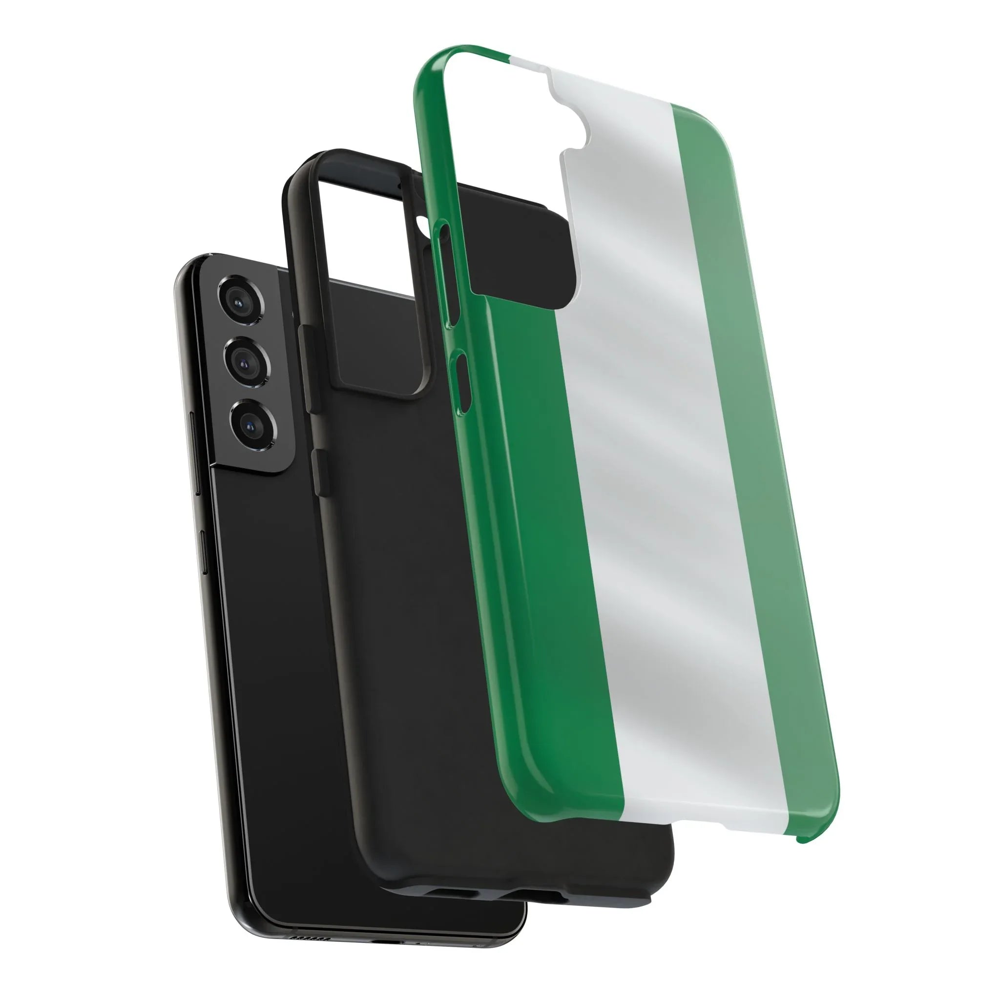 Tough Phone Case — Nigerian flag Rugged Protective Cover - DiwaKi