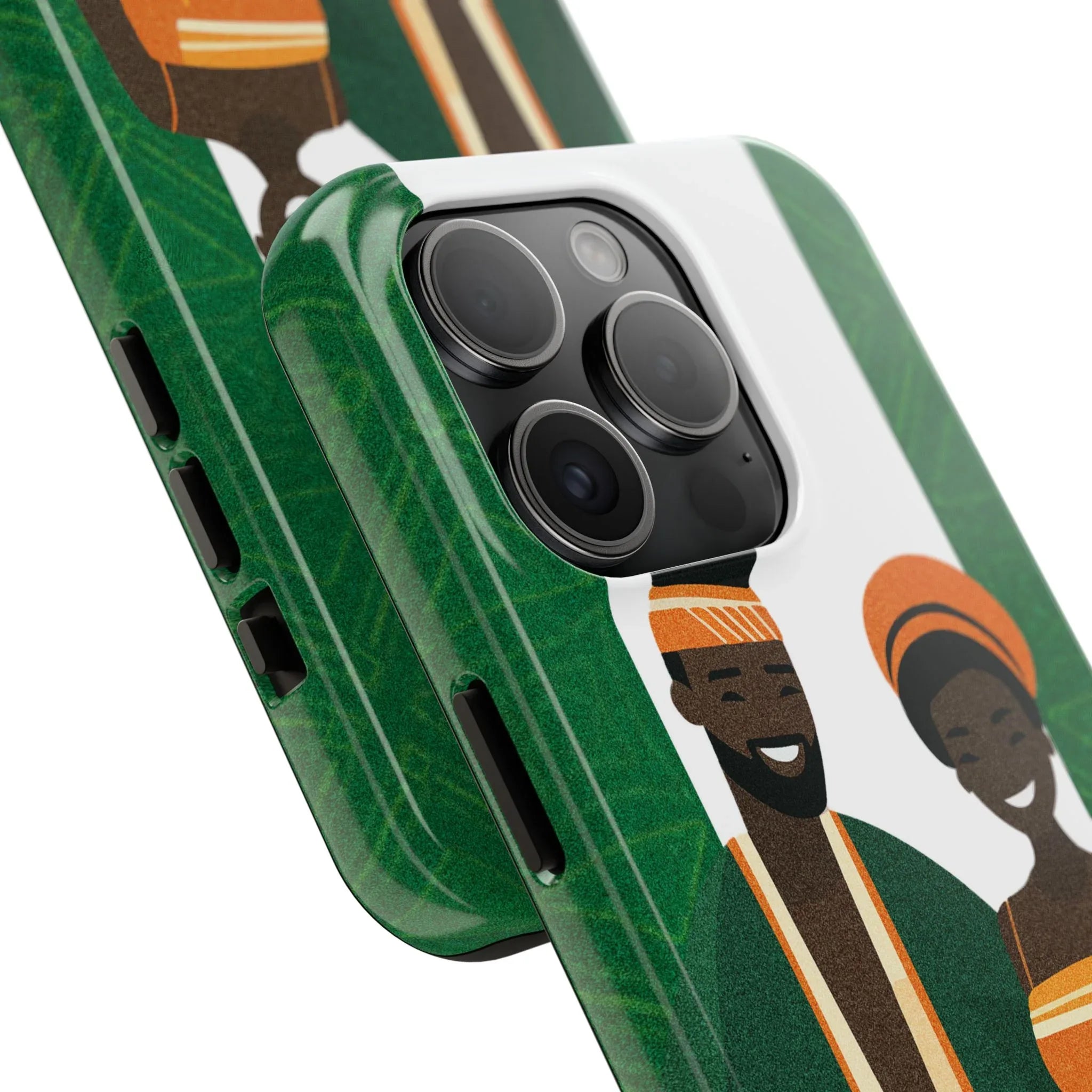 Tough Phone Case — Afrocentric Nigerian Couple Illustration, Protective Hard-Shell Phone Cover - DiwaKi