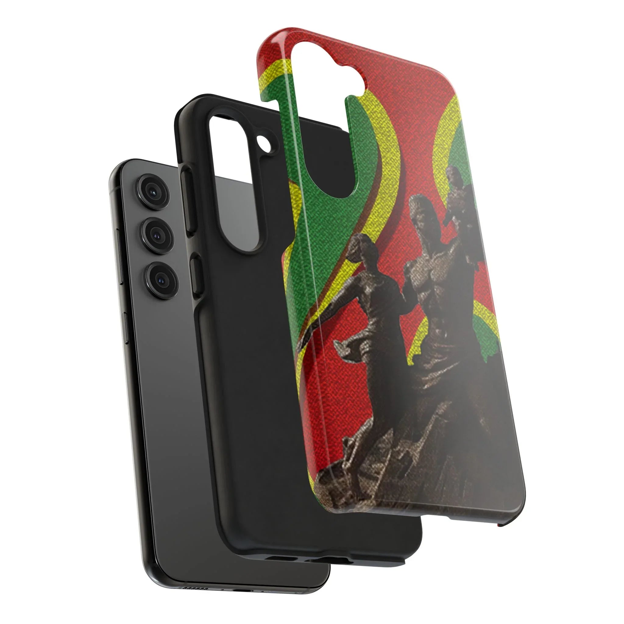 Senegal Tough Phone Case — Liberation Monument Retro Red, Green & Yellow Design - DiwaKi