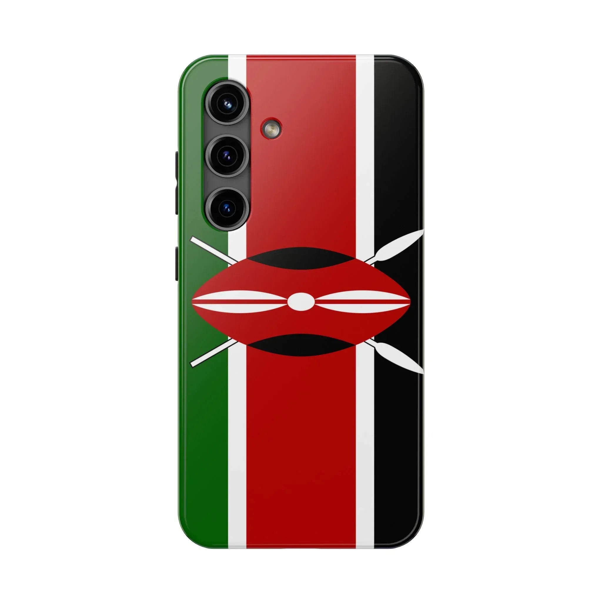 Kenya Flag Tough Phone Case — Protective Tribal Shield Design - DiwaKi