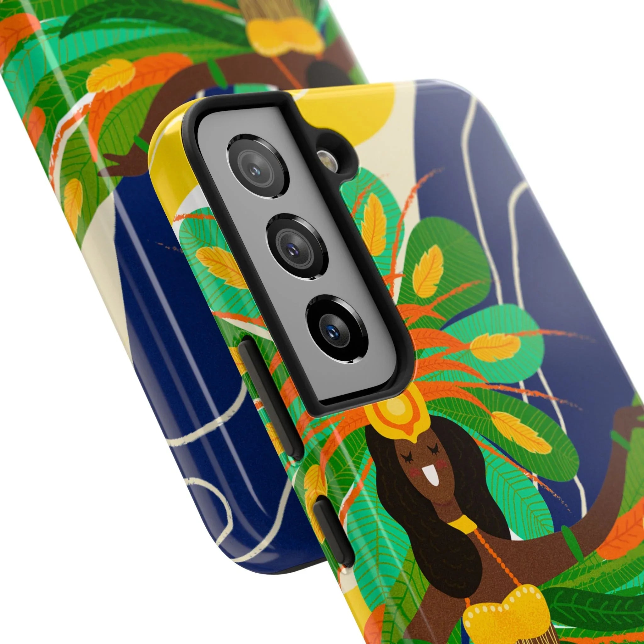 Brazil carnival Tough Phone Case — Statue of Liberty & American Flag Design - DiwaKi