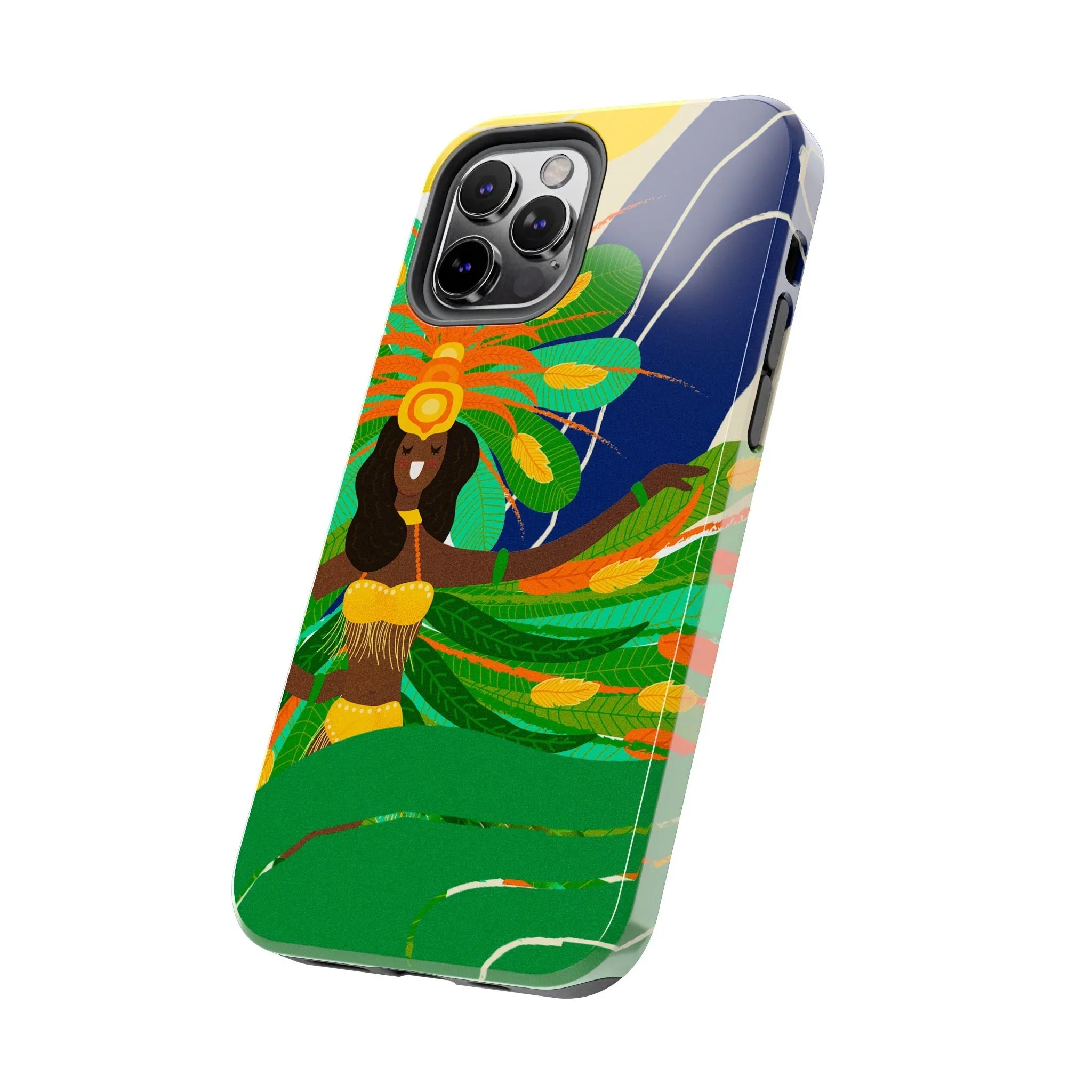 Brazil carnival Tough Phone Case — Statue of Liberty & American Flag Design - DiwaKi