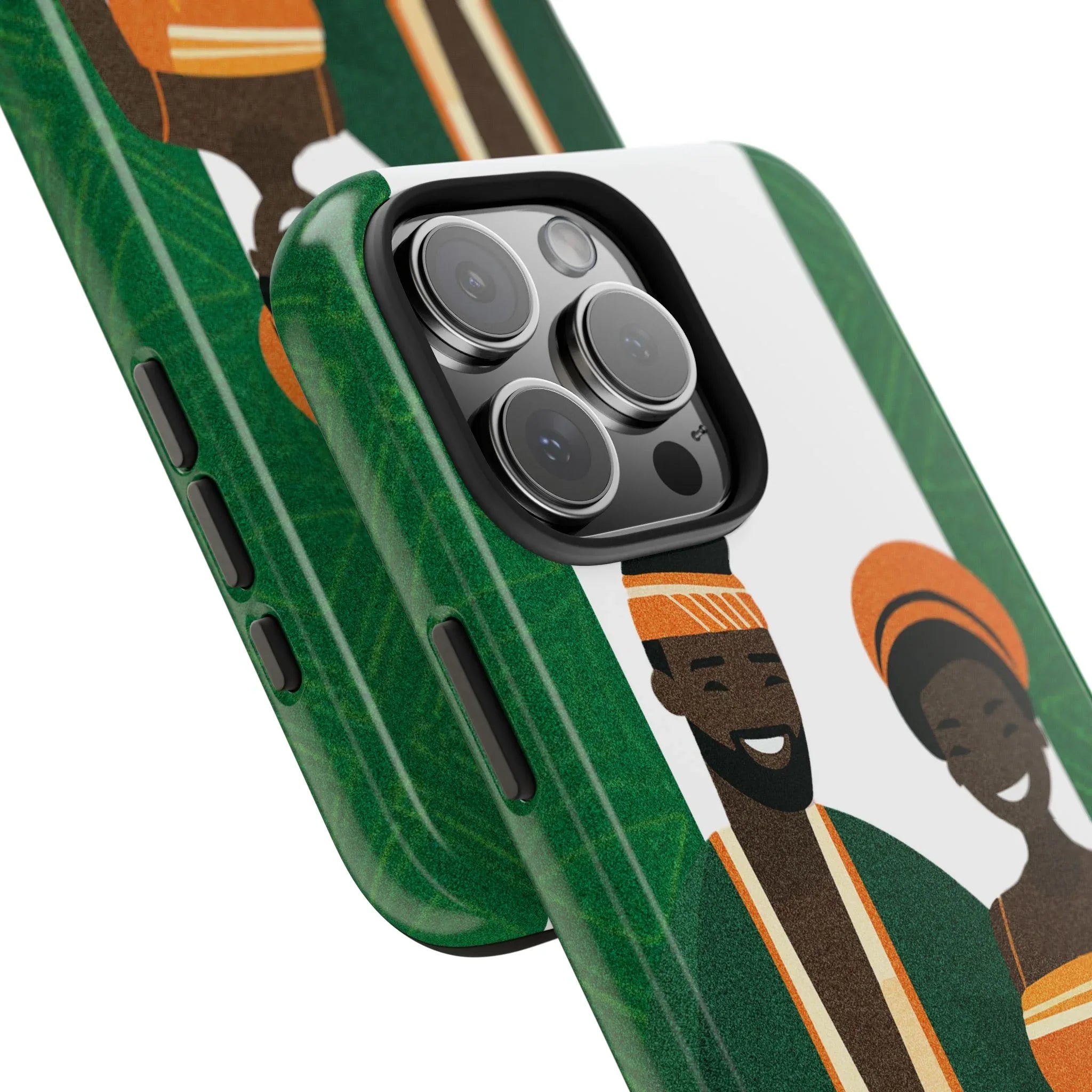 Tough Phone Case — Afrocentric Nigerian Couple Illustration, Protective Hard-Shell Phone Cover - DiwaKi