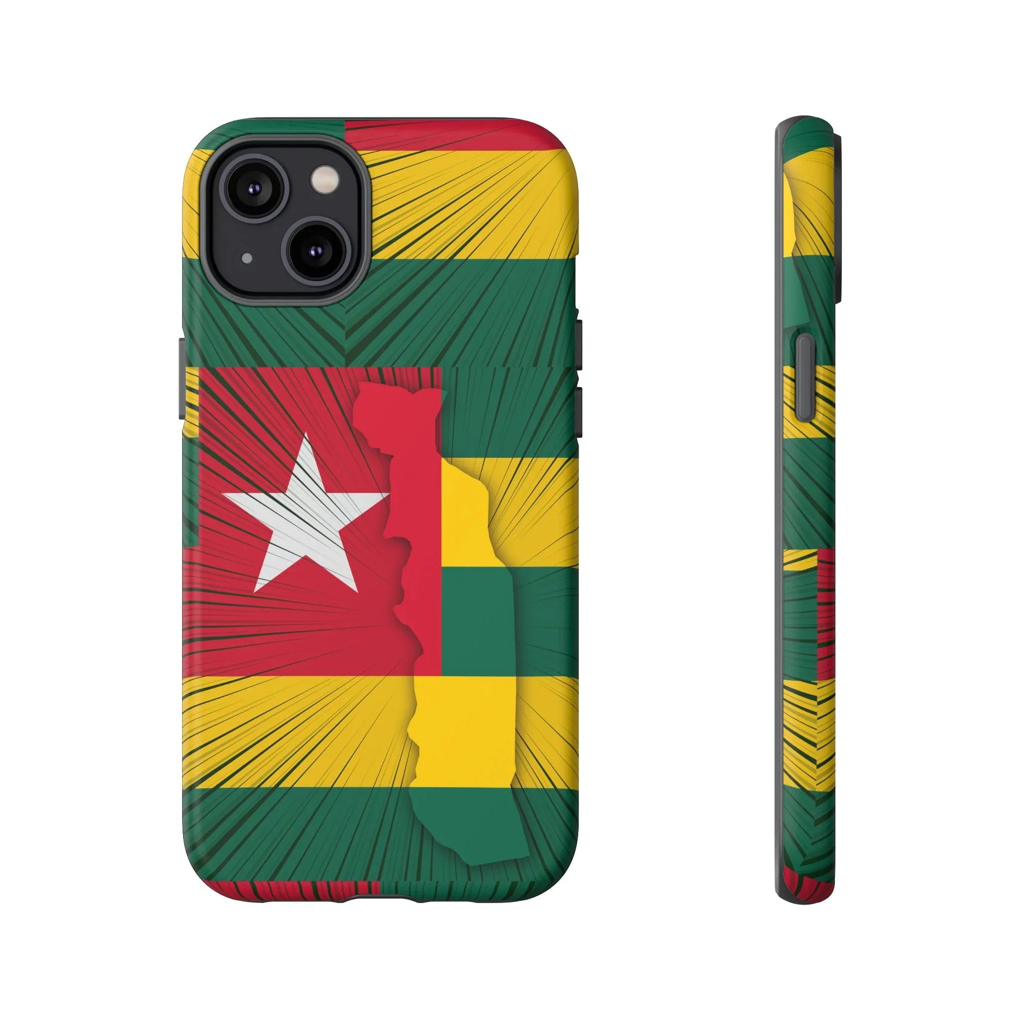 Togo Flag Tough Phone Case – Protective Stripe Design - DiwaKi