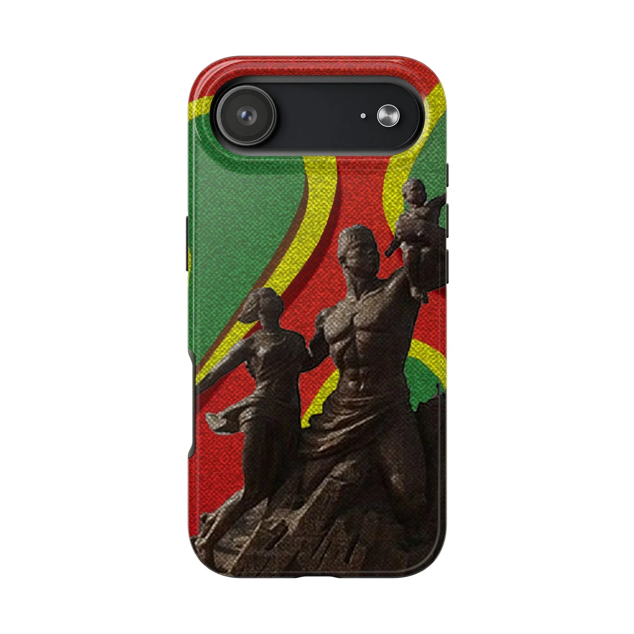 Senegal Tough Phone Case — Liberation Monument Retro Red, Green & Yellow Design - DiwaKi