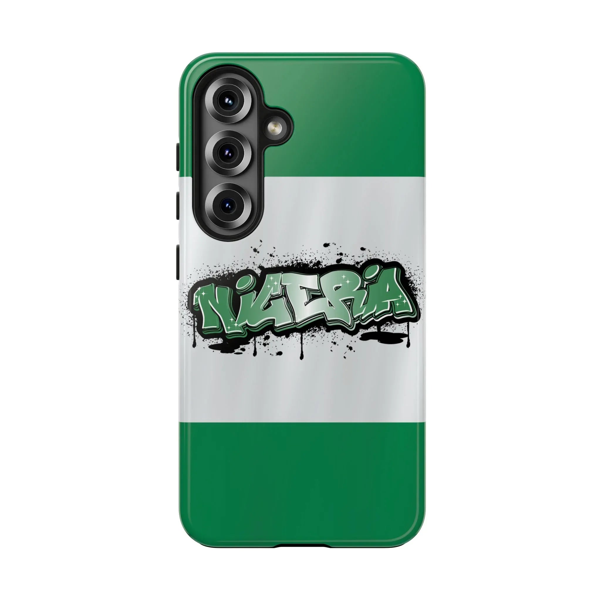 Tough Phone Case — Nigeria Flag Graffiti Design - DiwaKi