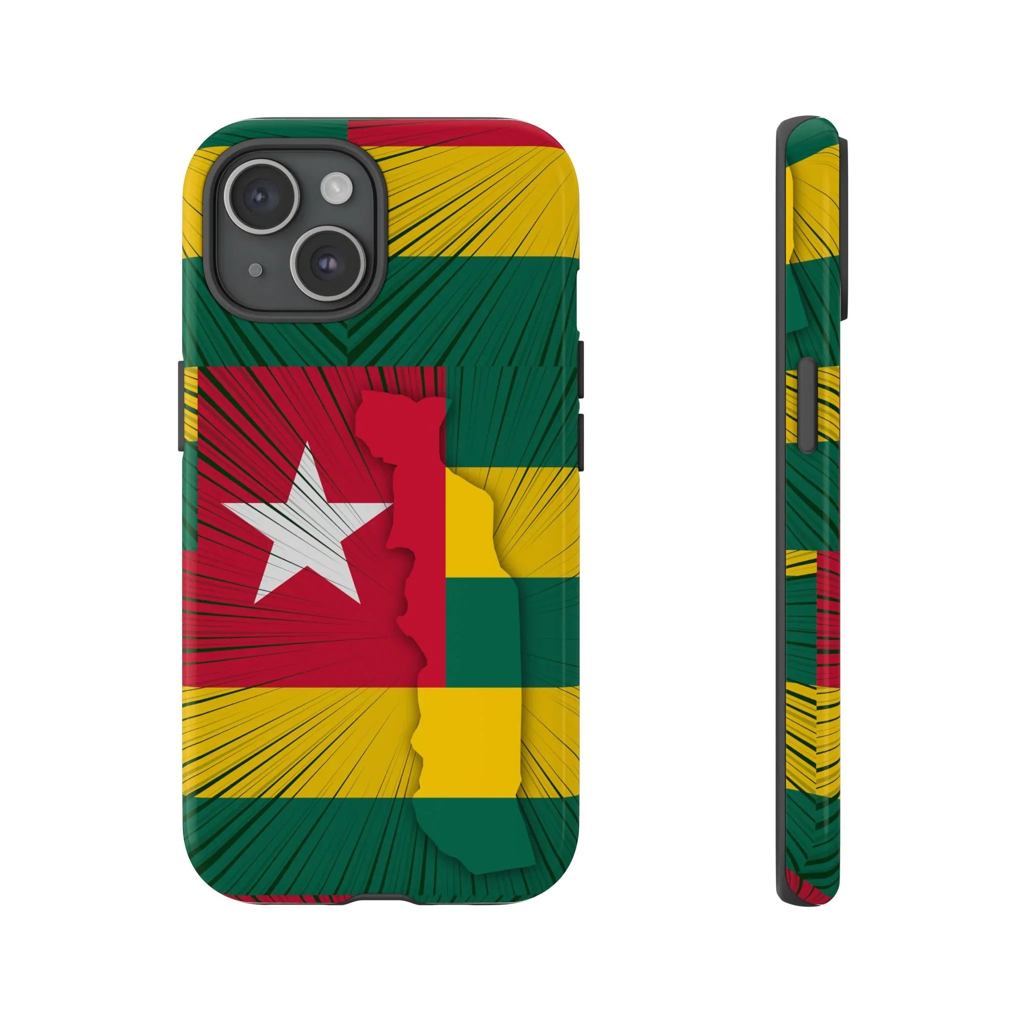 Togo Flag Tough Phone Case – Protective Stripe Design - DiwaKi