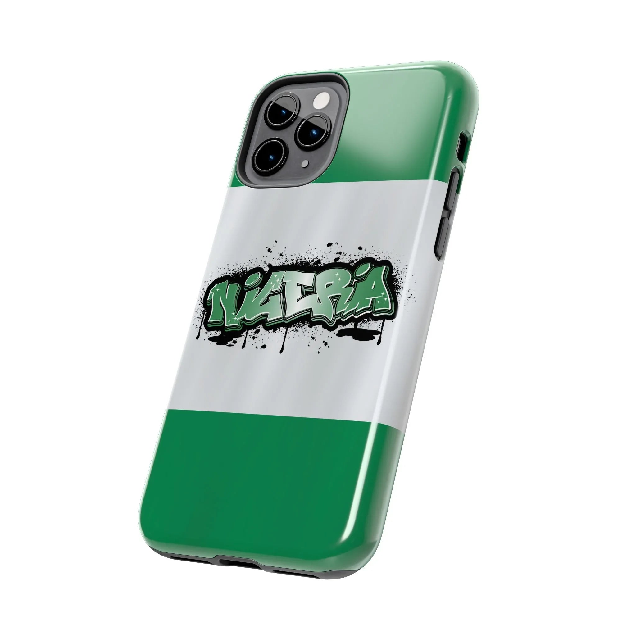 Tough Phone Case — Nigeria Flag Graffiti Design - DiwaKi