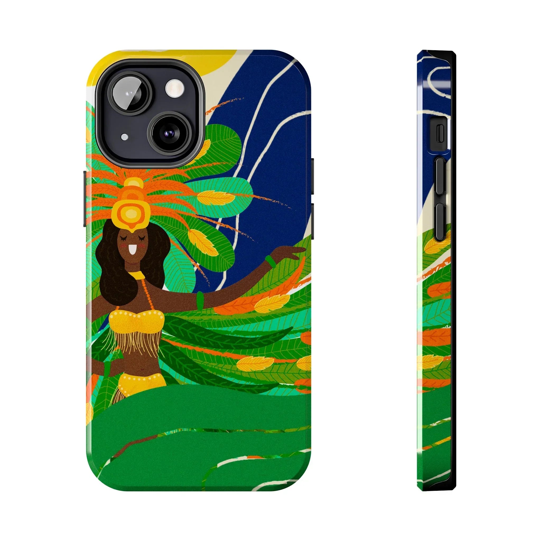 Brazil carnival Tough Phone Case — Statue of Liberty & American Flag Design - DiwaKi