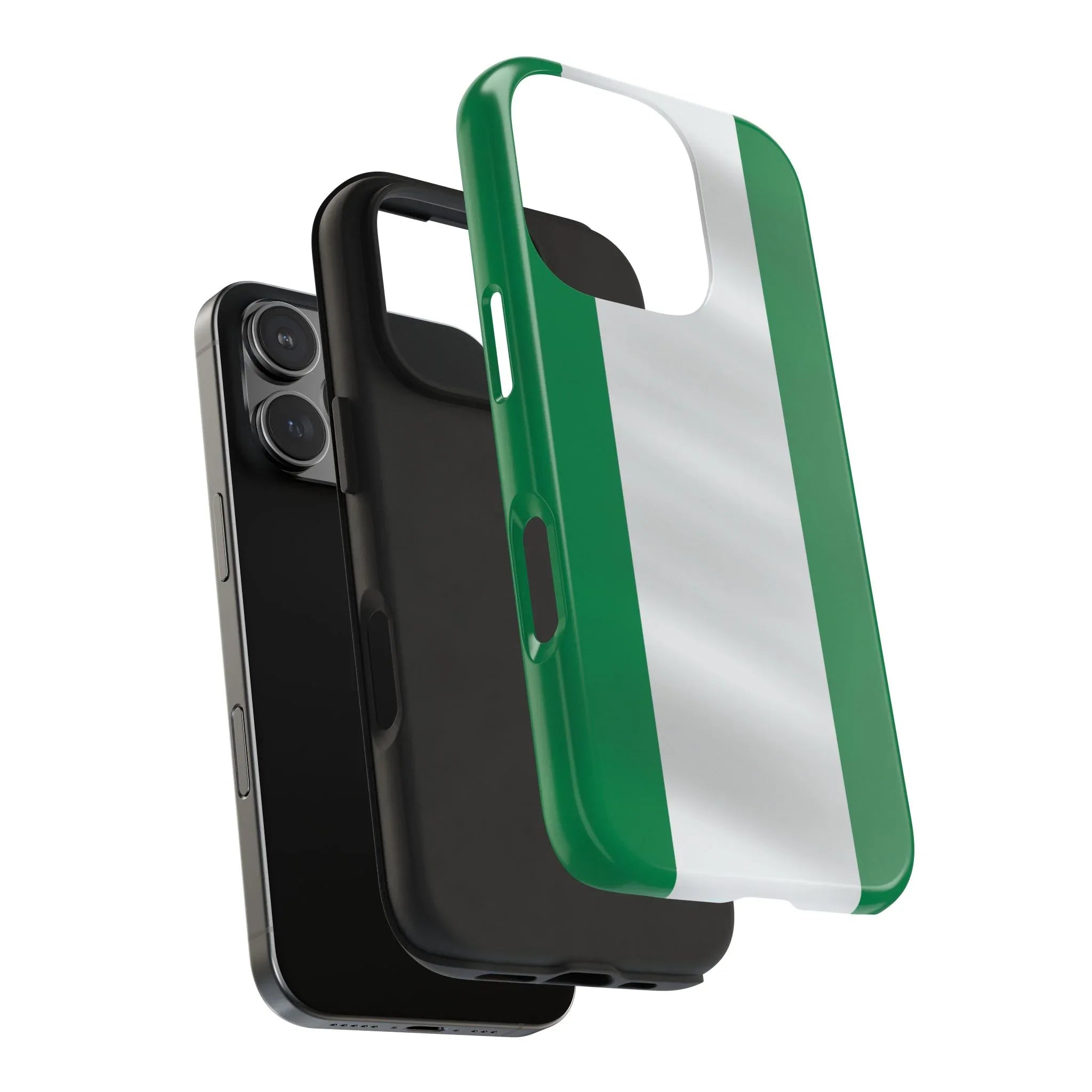 Tough Phone Case — Nigerian flag Rugged Protective Cover - DiwaKi