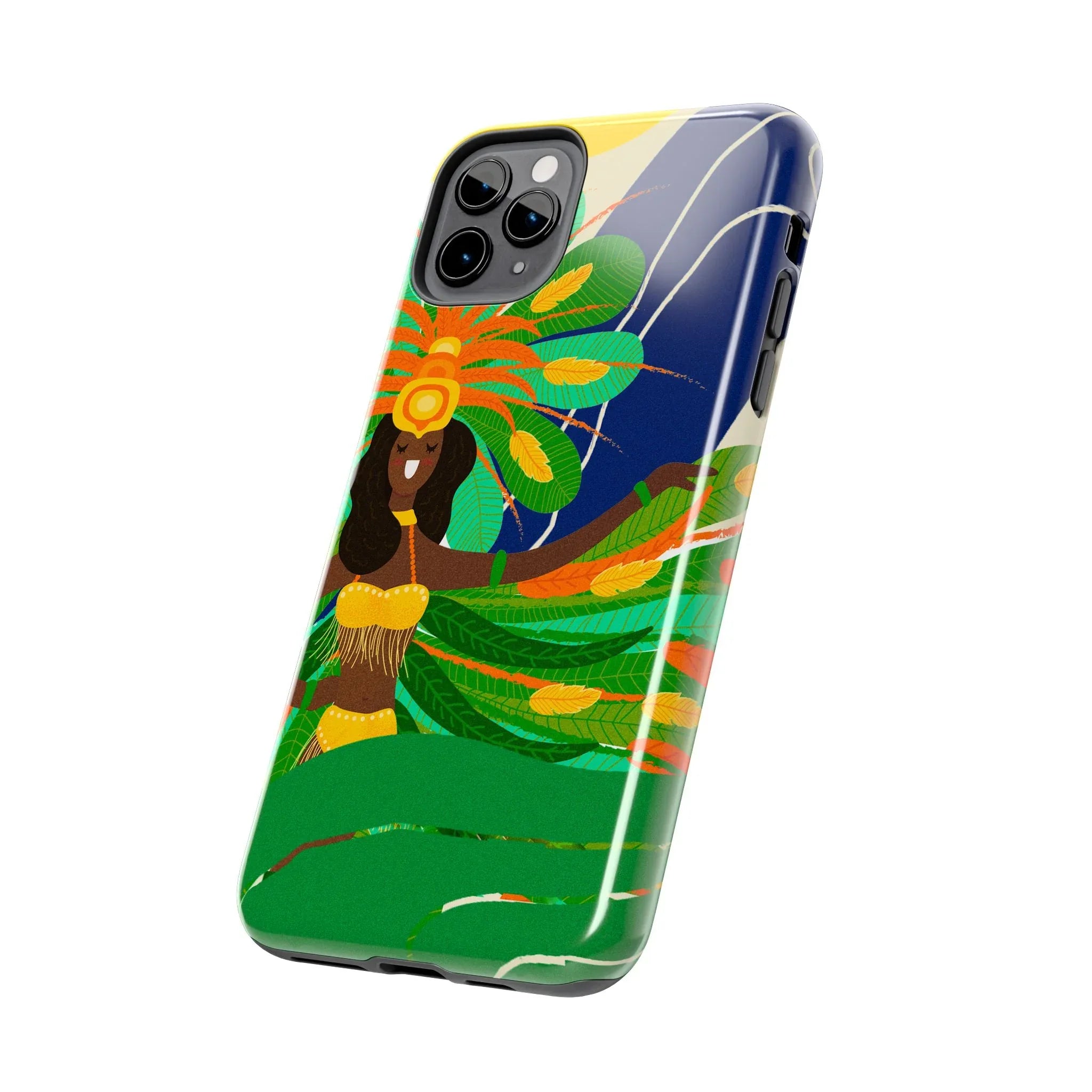 Brazil carnival Tough Phone Case — Statue of Liberty & American Flag Design - DiwaKi