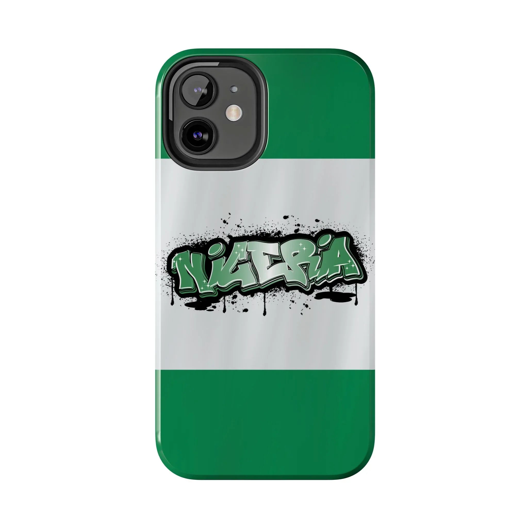 Tough Phone Case — Nigeria Flag Graffiti Design - DiwaKi