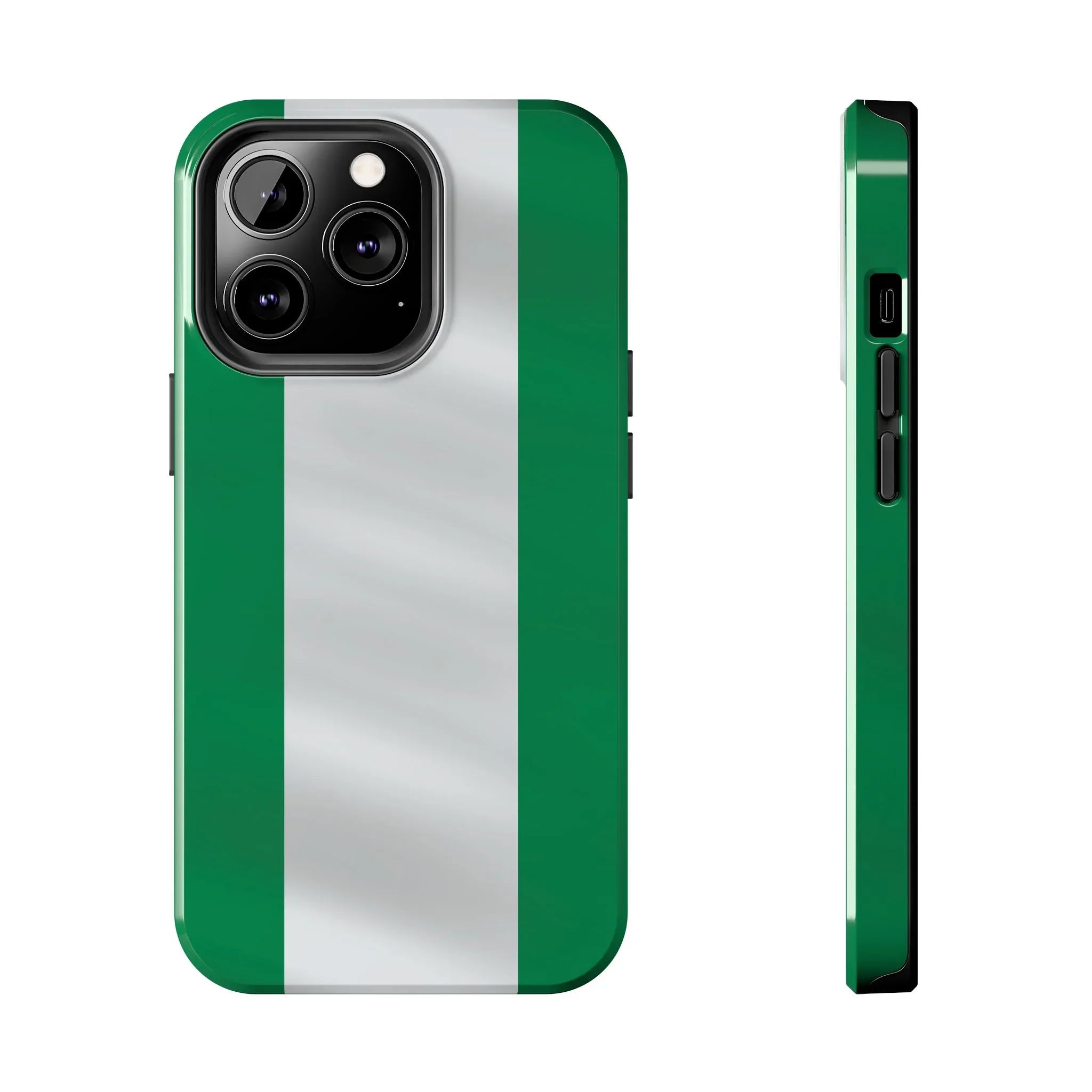 Tough Phone Case — Nigerian flag Rugged Protective Cover - DiwaKi