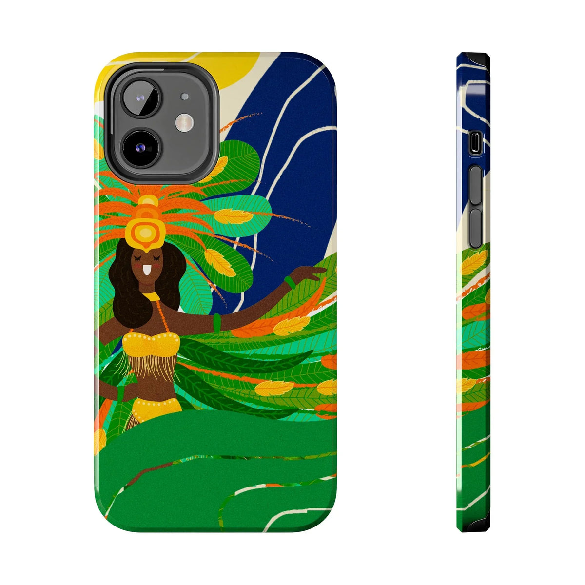 Brazil carnival Tough Phone Case — Statue of Liberty & American Flag Design - DiwaKi
