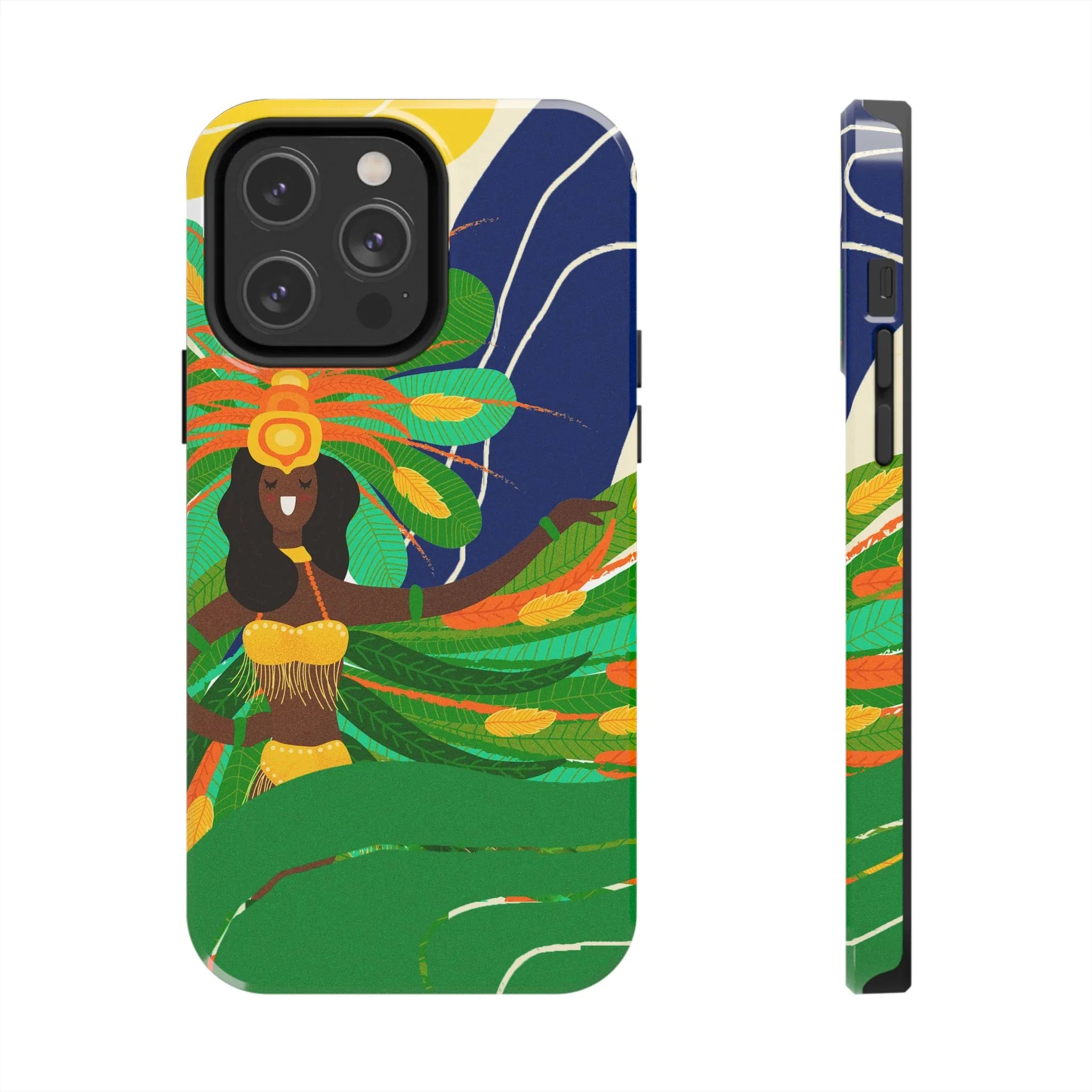 Brazil carnival Tough Phone Case — Statue of Liberty & American Flag Design - DiwaKi