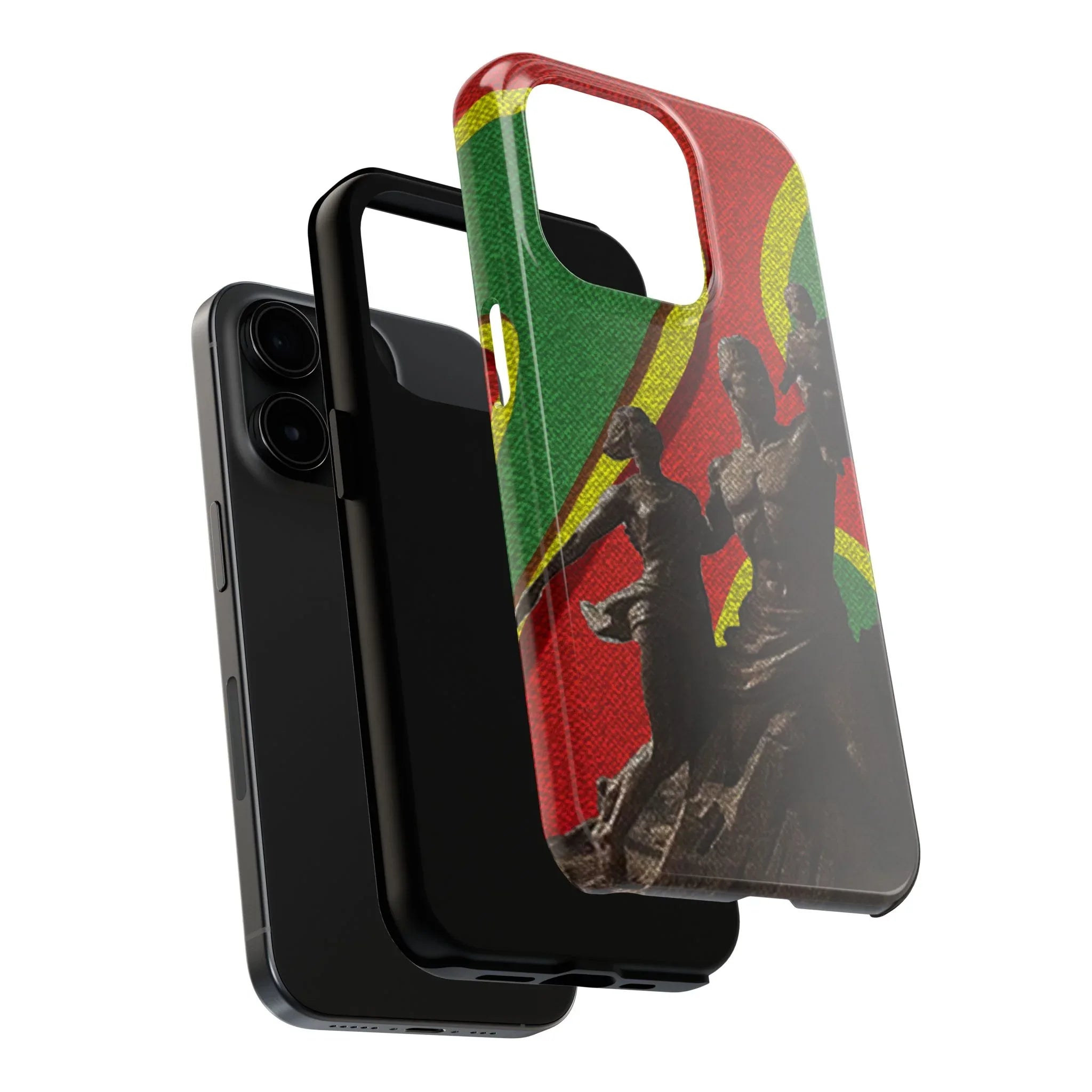 Senegal Tough Phone Case — Liberation Monument Retro Red, Green & Yellow Design - DiwaKi