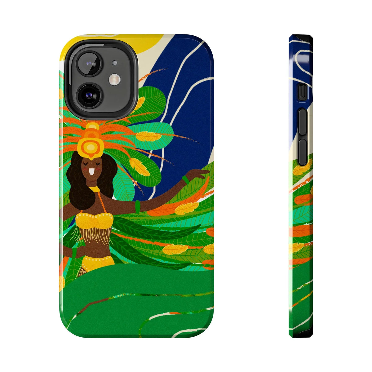 Brazil carnival Tough Phone Case — Statue of Liberty & American Flag Design - DiwaKi