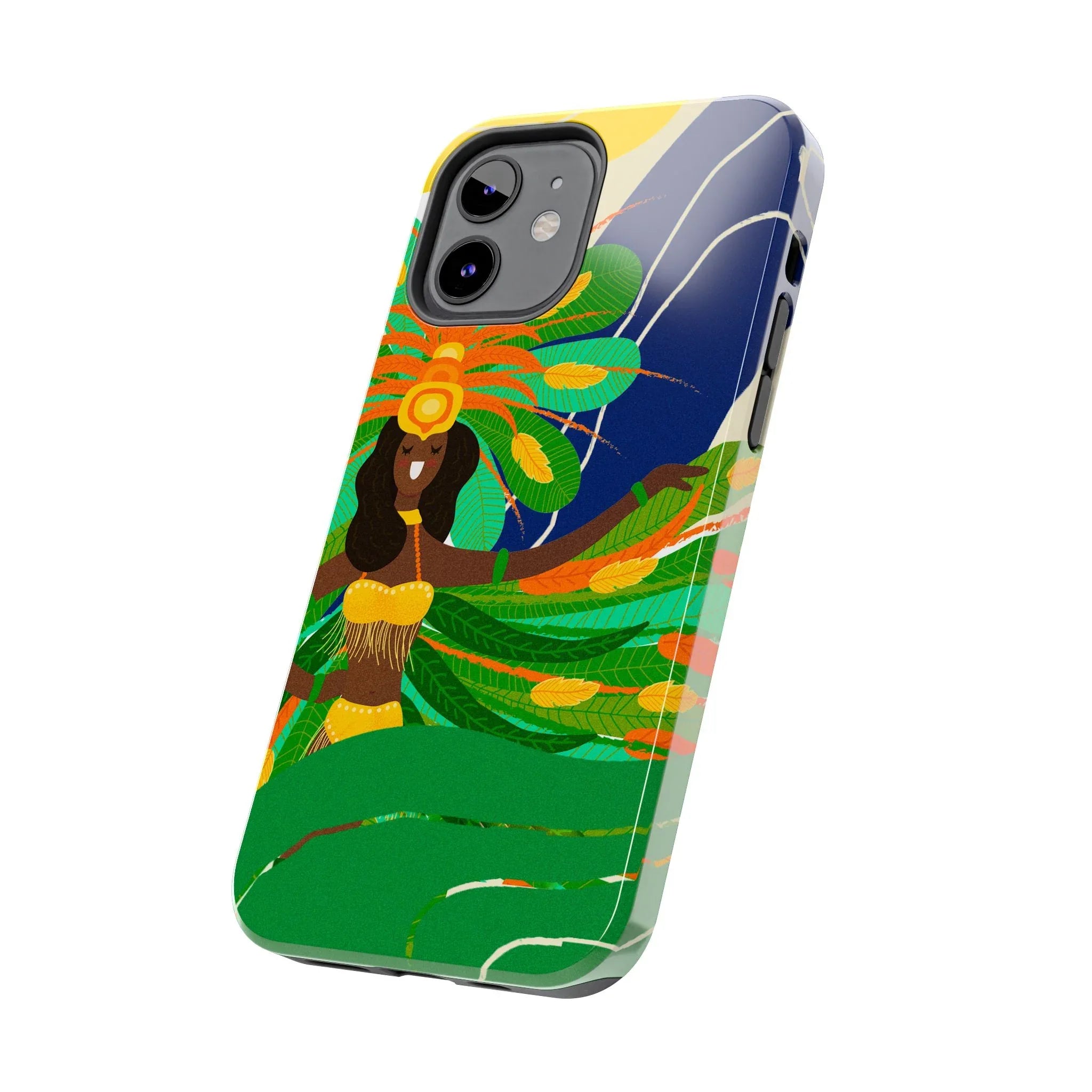 Brazil carnival Tough Phone Case — Statue of Liberty & American Flag Design - DiwaKi
