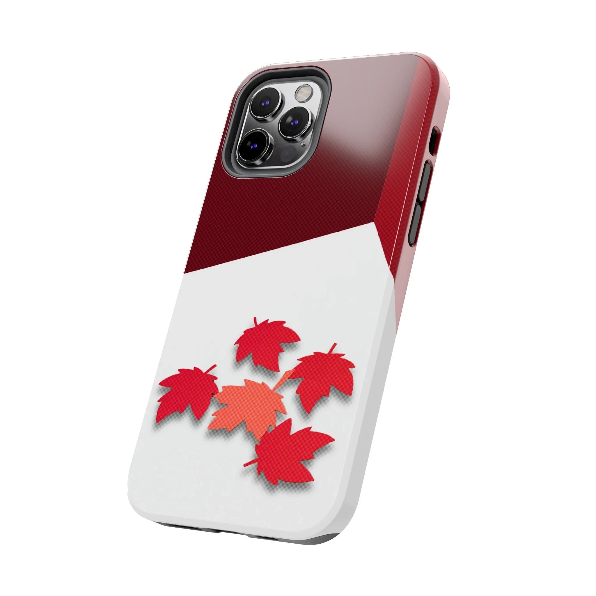 Canada Autumn Maple Tough Phone Case — Red & White Protective Fall Design - DiwaKi