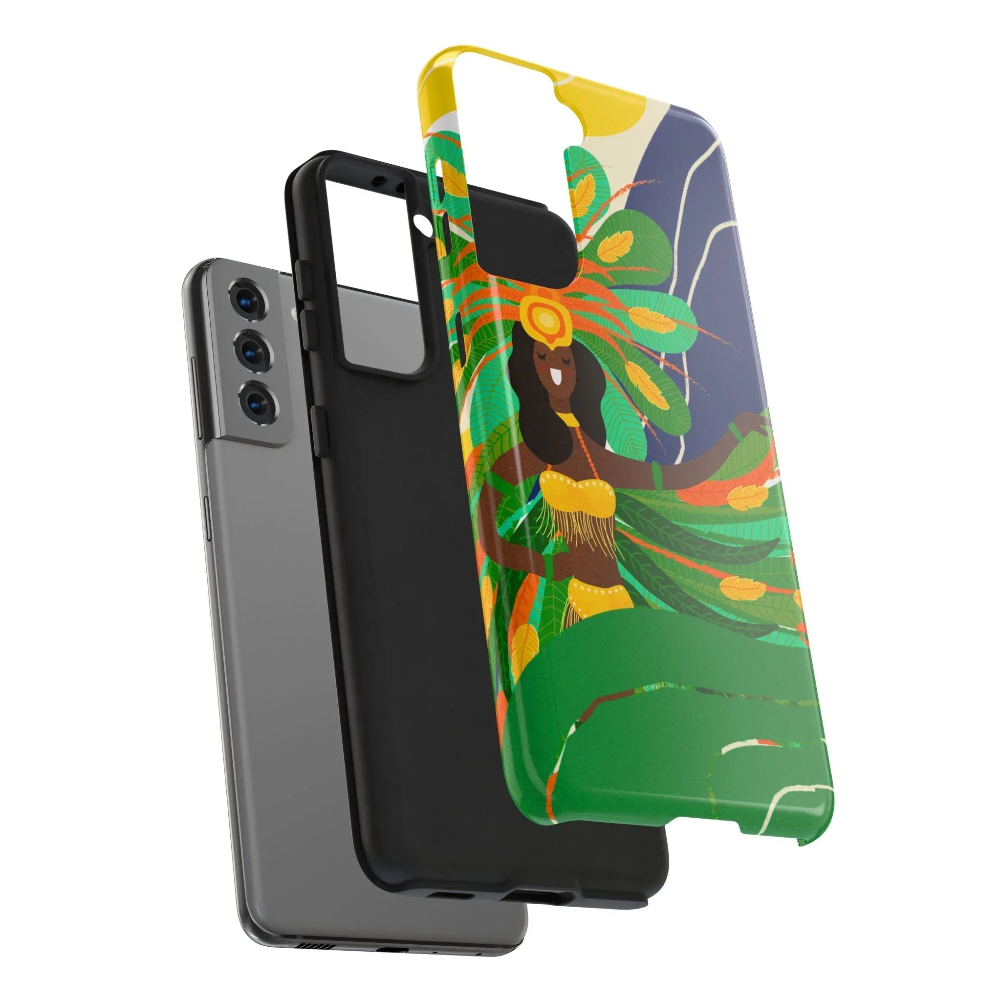 Brazil carnival Tough Phone Case — Statue of Liberty & American Flag Design - DiwaKi