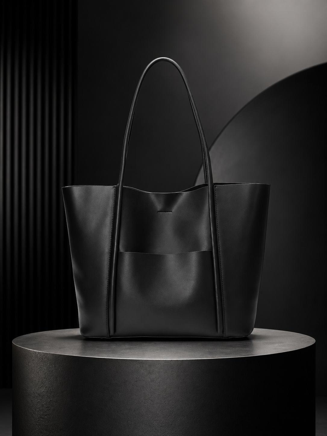 Genuine Leather Tote Bag: Elegant Work Travel Handbag, Zipper Shoulder Carry