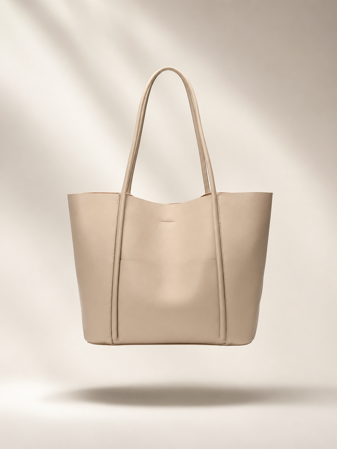 Genuine Leather Tote Bag: Elegant Work Travel Handbag, Zipper Shoulder Carry