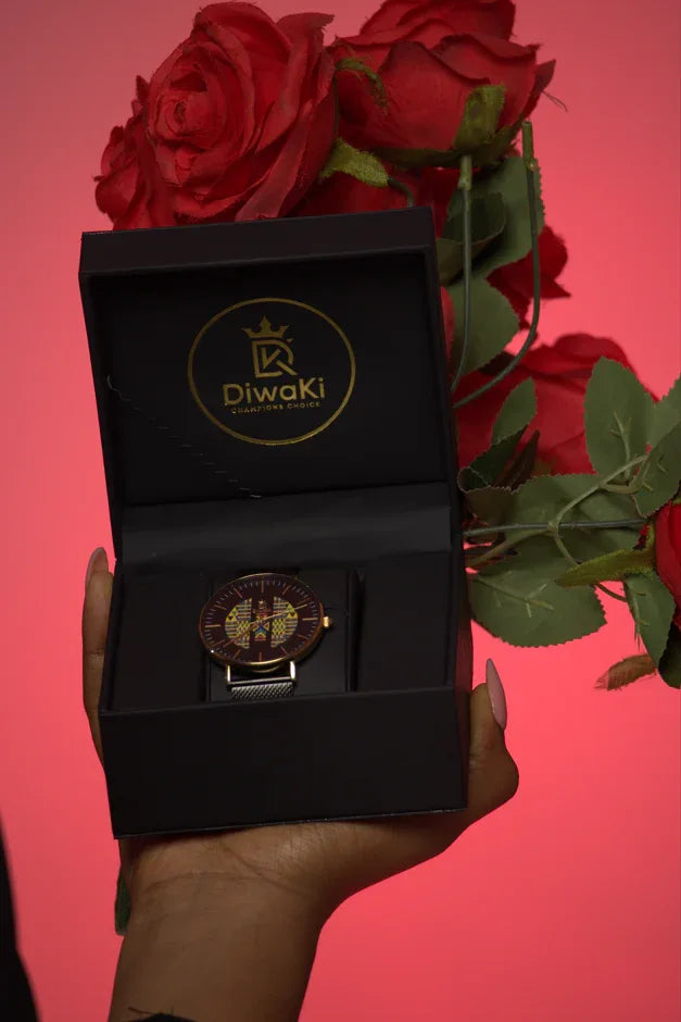 Diwaki Kente Print Quartz Watch