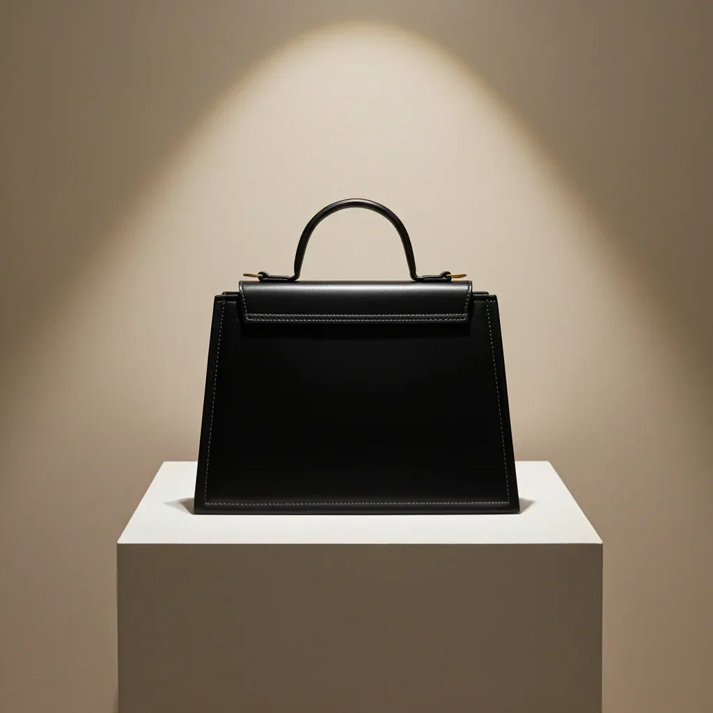 African leather Akan mask handbag - DiwaKi