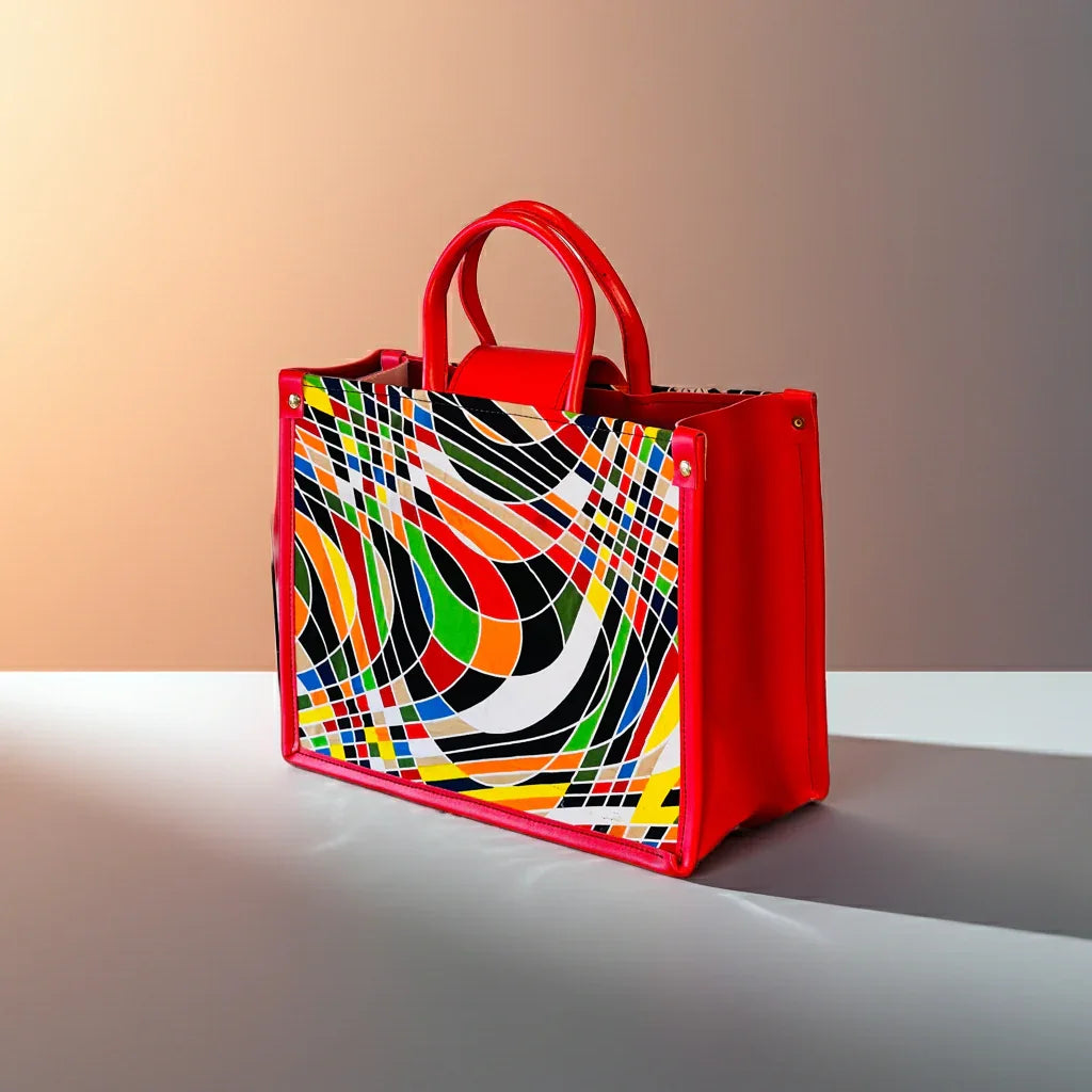 Diwaki colorful mud cloth African tote bag - DiwaKi