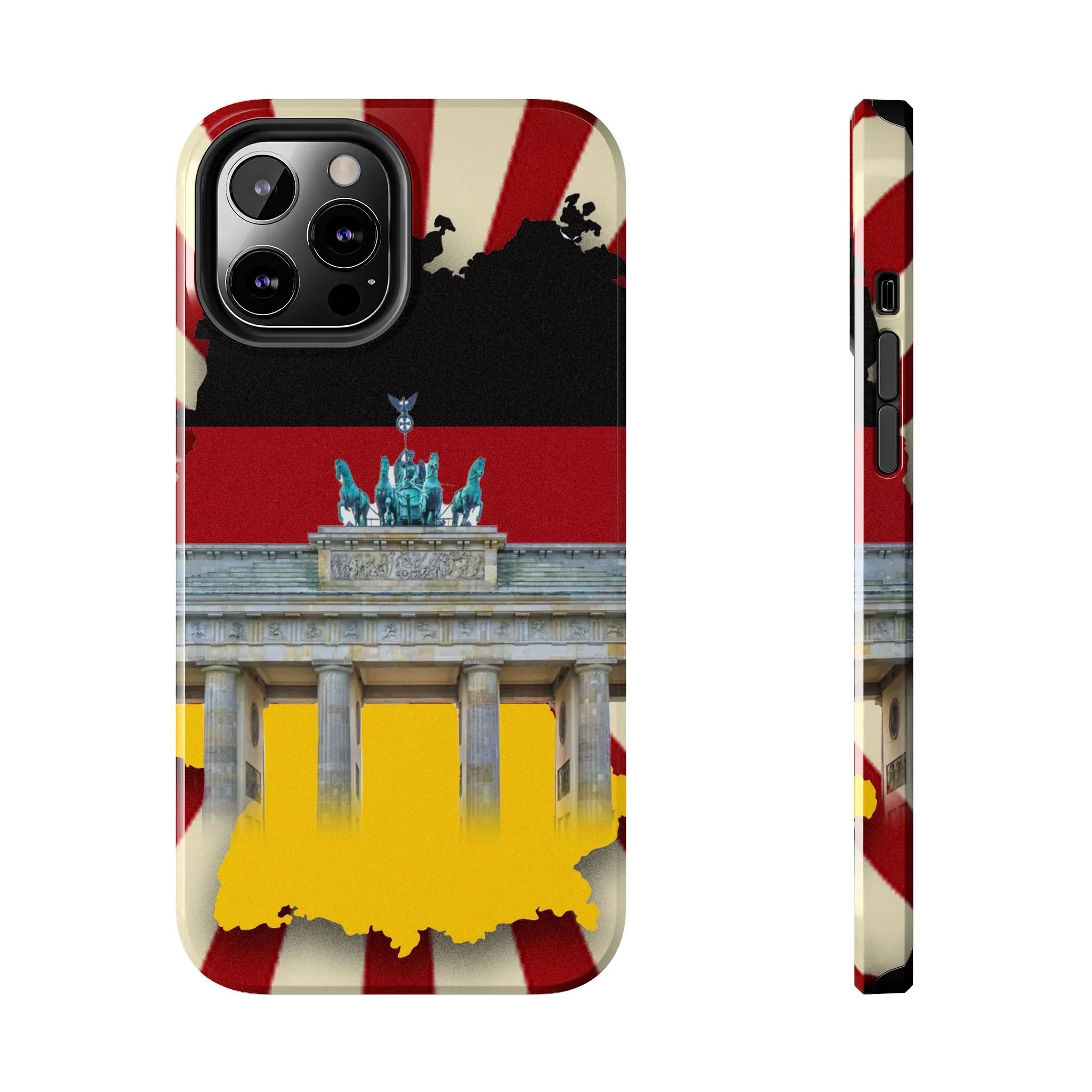 German Flag Brandenburger Gate Tough Phone Case – Berlin Landmark Protective Cover - DiwaKi