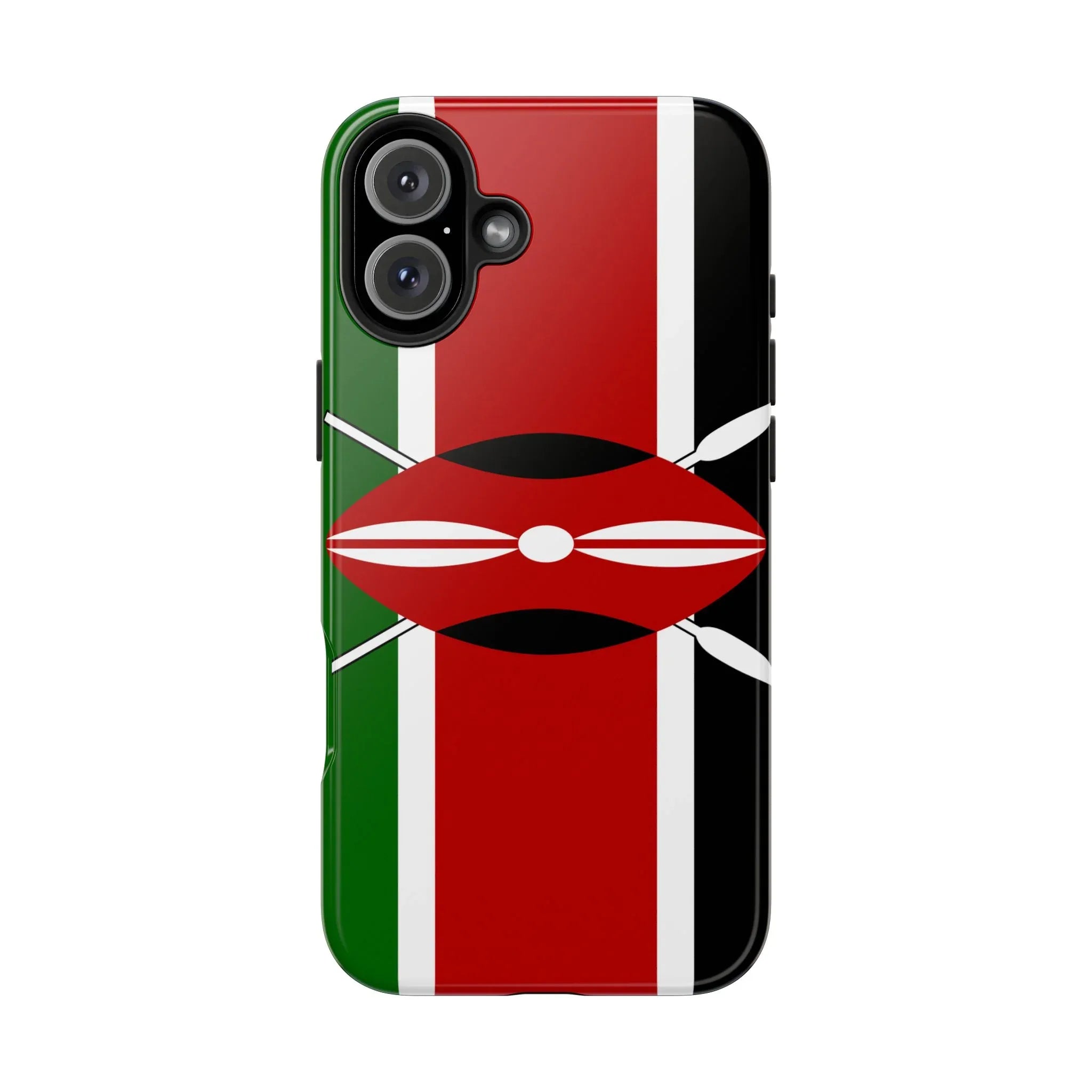 Kenya Flag Tough Phone Case — Protective Tribal Shield Design - DiwaKi