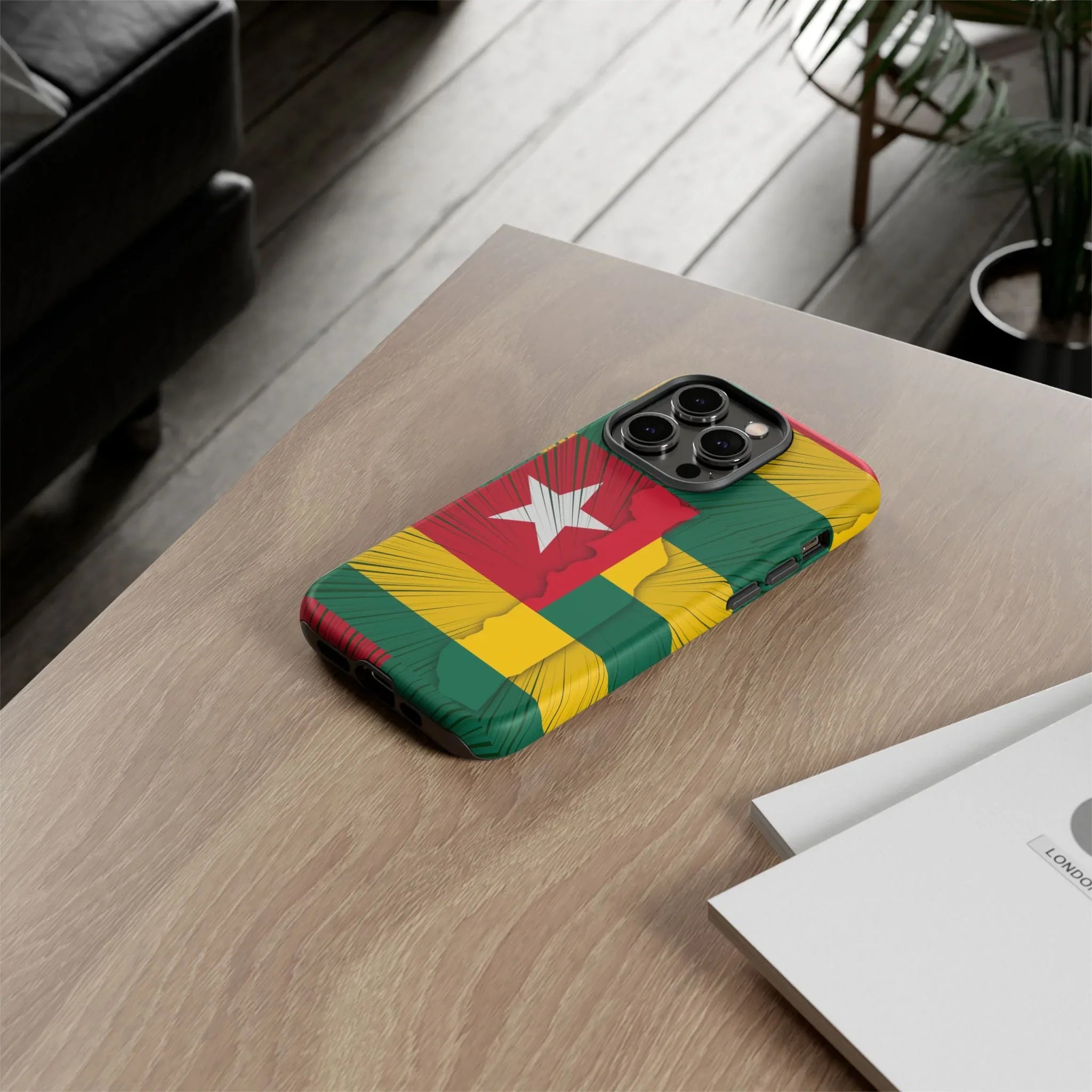 Togo Flag Tough Phone Case – Protective Stripe Design - DiwaKi