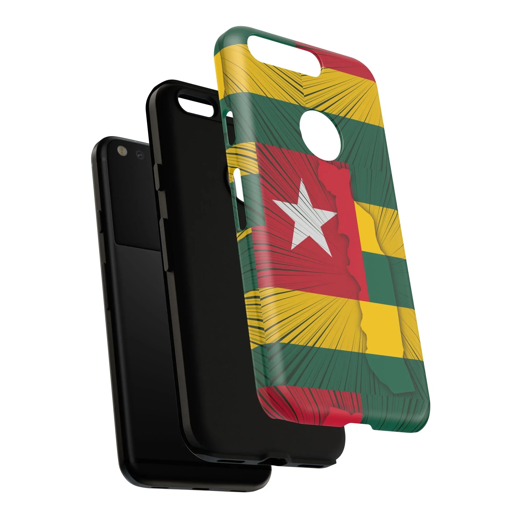 Togo Flag Tough Phone Case – Protective Stripe Design - DiwaKi