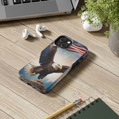 Majestic Eagle Flag Phone Case - DiwaKi