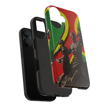 Senegal Tough Phone Case — Liberation Monument Retro Red, Green &amp; Yellow Design - DiwaKi