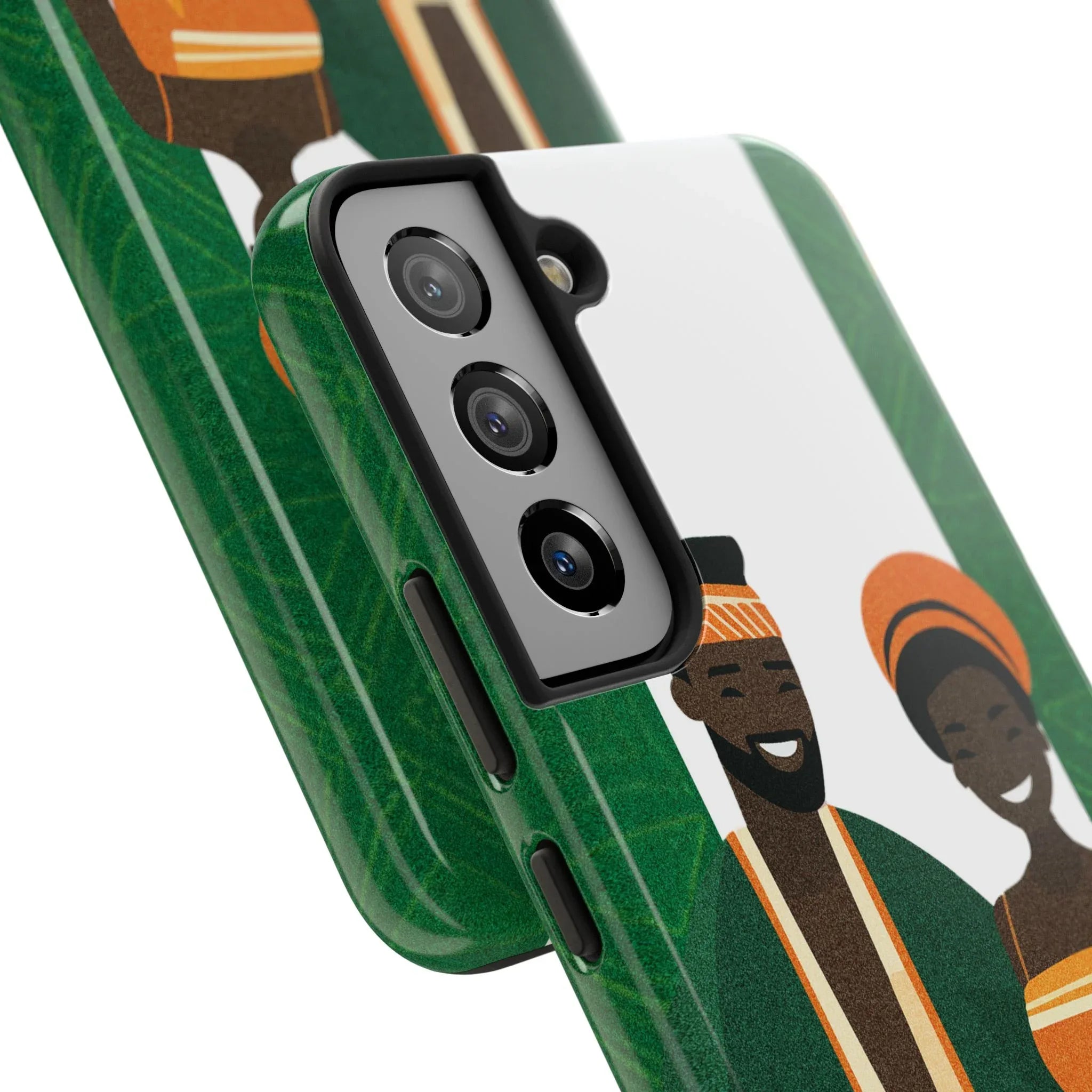 Tough Phone Case — Afrocentric Nigerian Couple Illustration, Protective Hard-Shell Phone Cover - DiwaKi