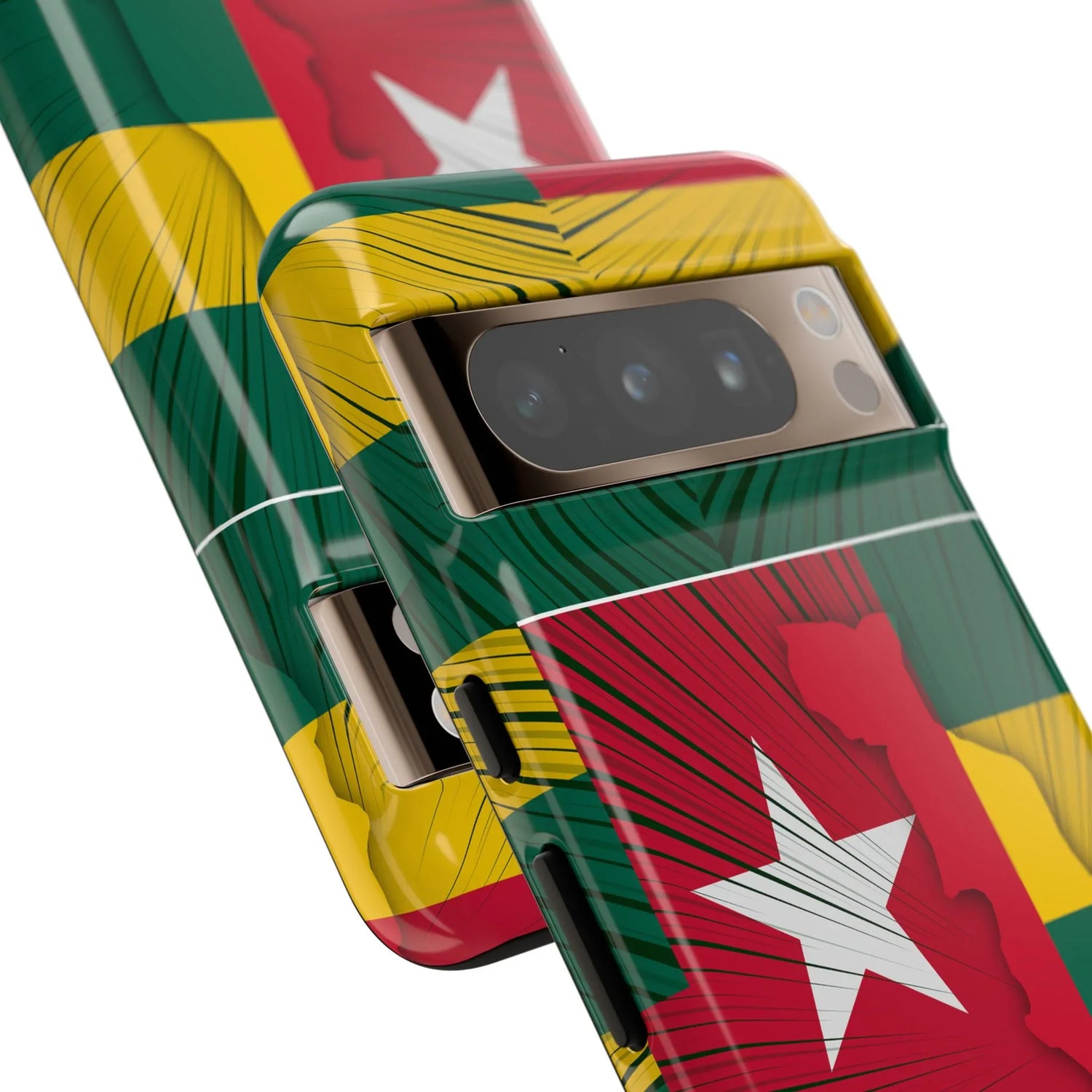 Togo Flag Tough Phone Case – Protective Stripe Design - DiwaKi